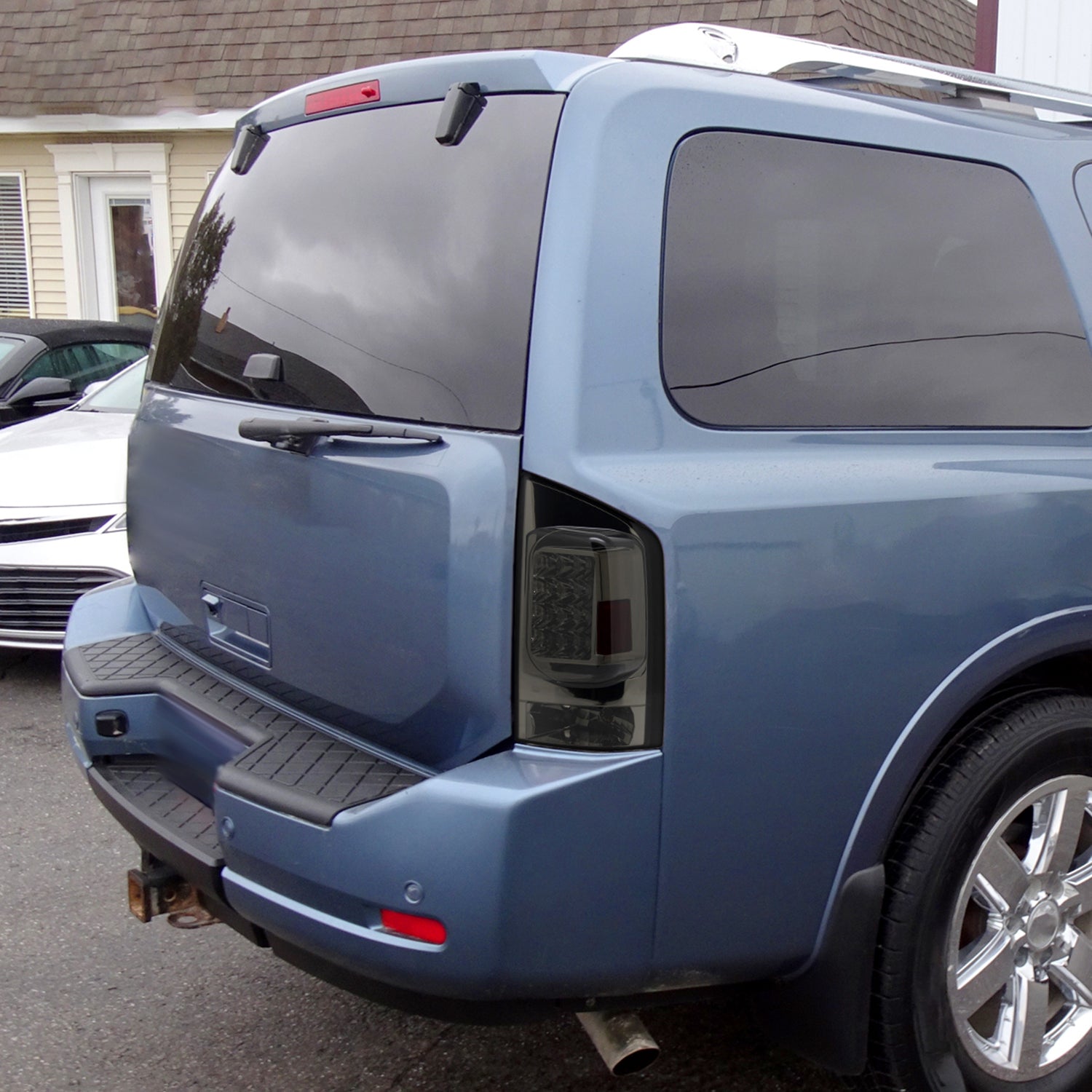 2005-2015 Nissan Armada LED Tail Lights Chrome Housing/Smoke Lens