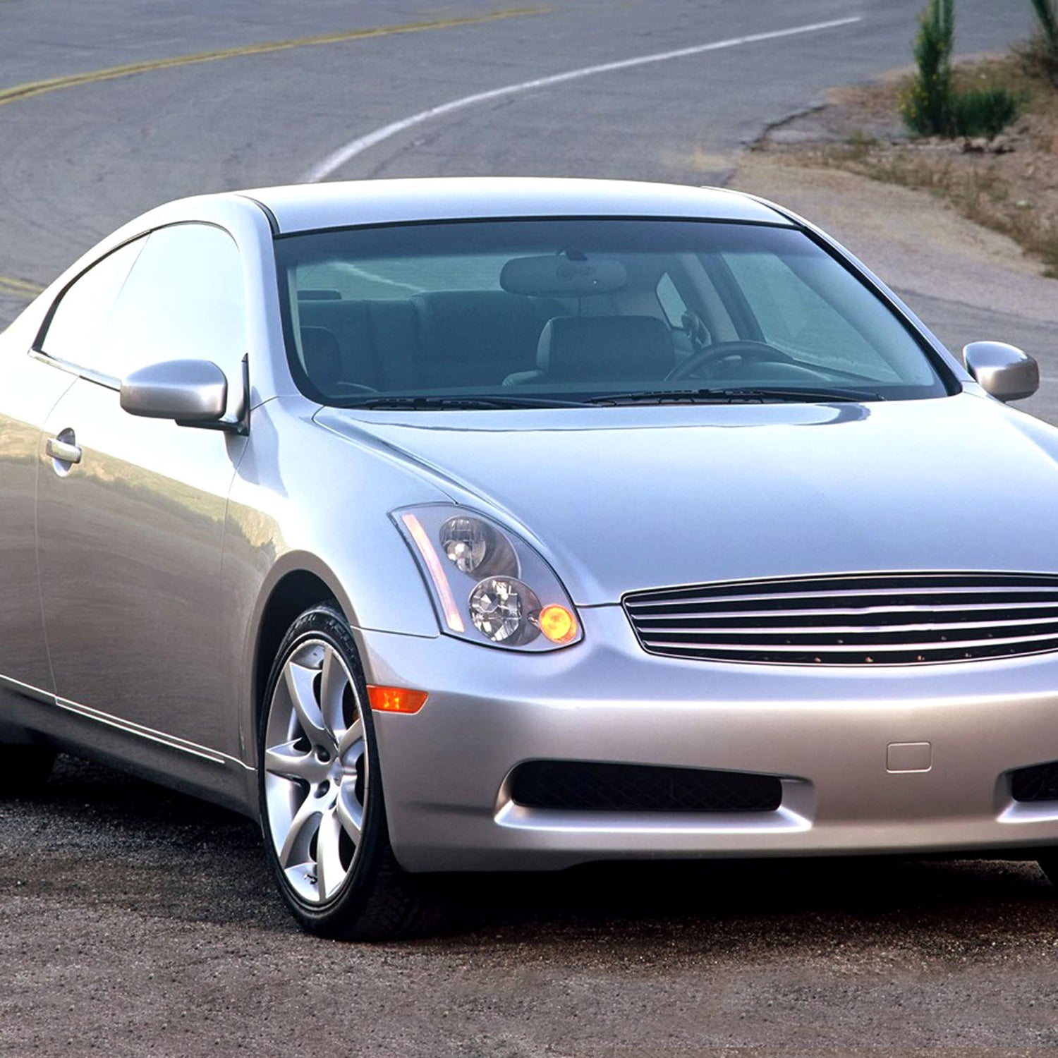 2003-2005 Infiniti G35 Coupe Factory Style Headlights Chrome/Clear Lens