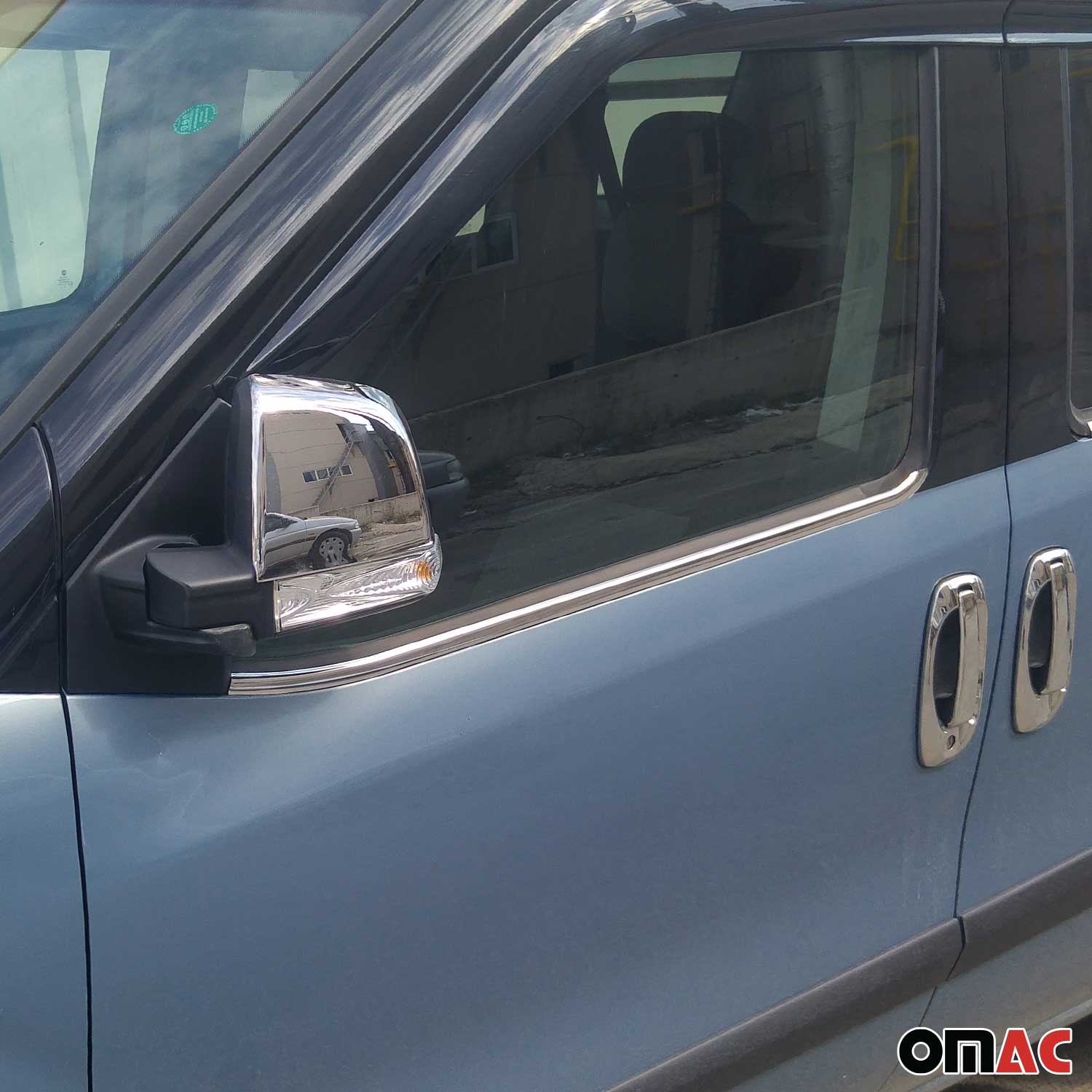 2015-2022 RAM ProMaster City B Pillar Trim Window & Side Door Trim Set Stainless Steel Chrome