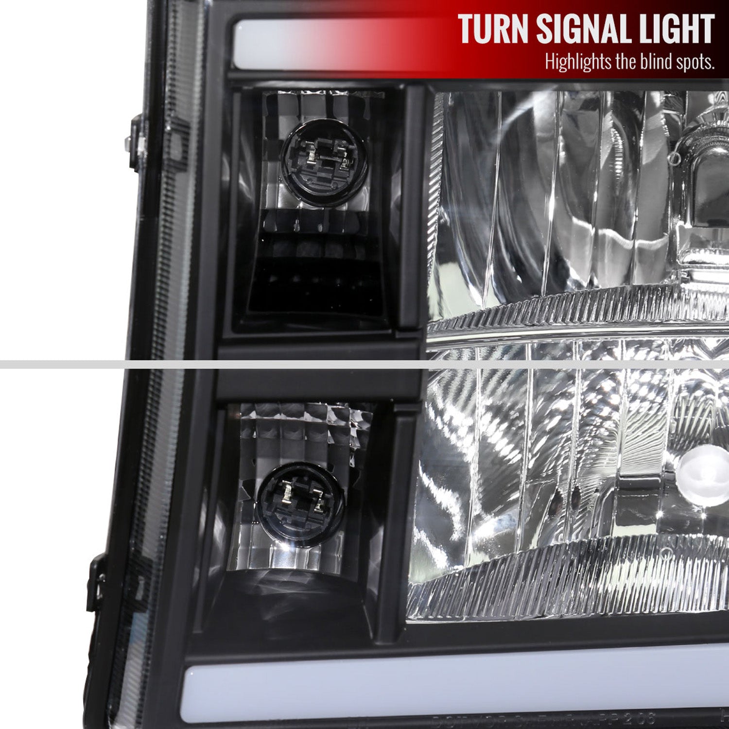 2007-2013 GMC Sierra 1500/2500/3500 LED Bar Factory Headlights Matt Black