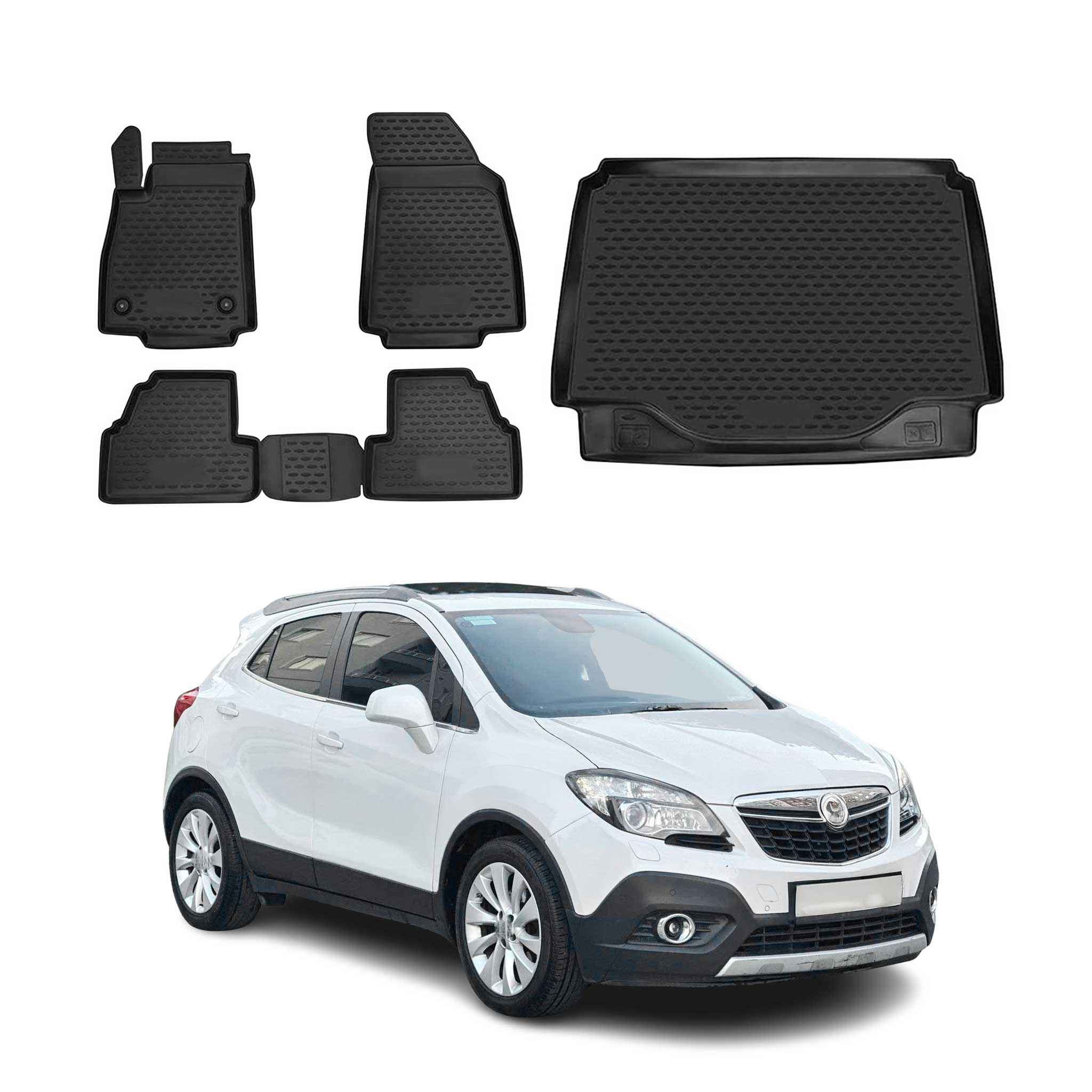 2013-2022 Chevrolet Trax Floor Mats & Cargo Liner Full Set All Weather Black