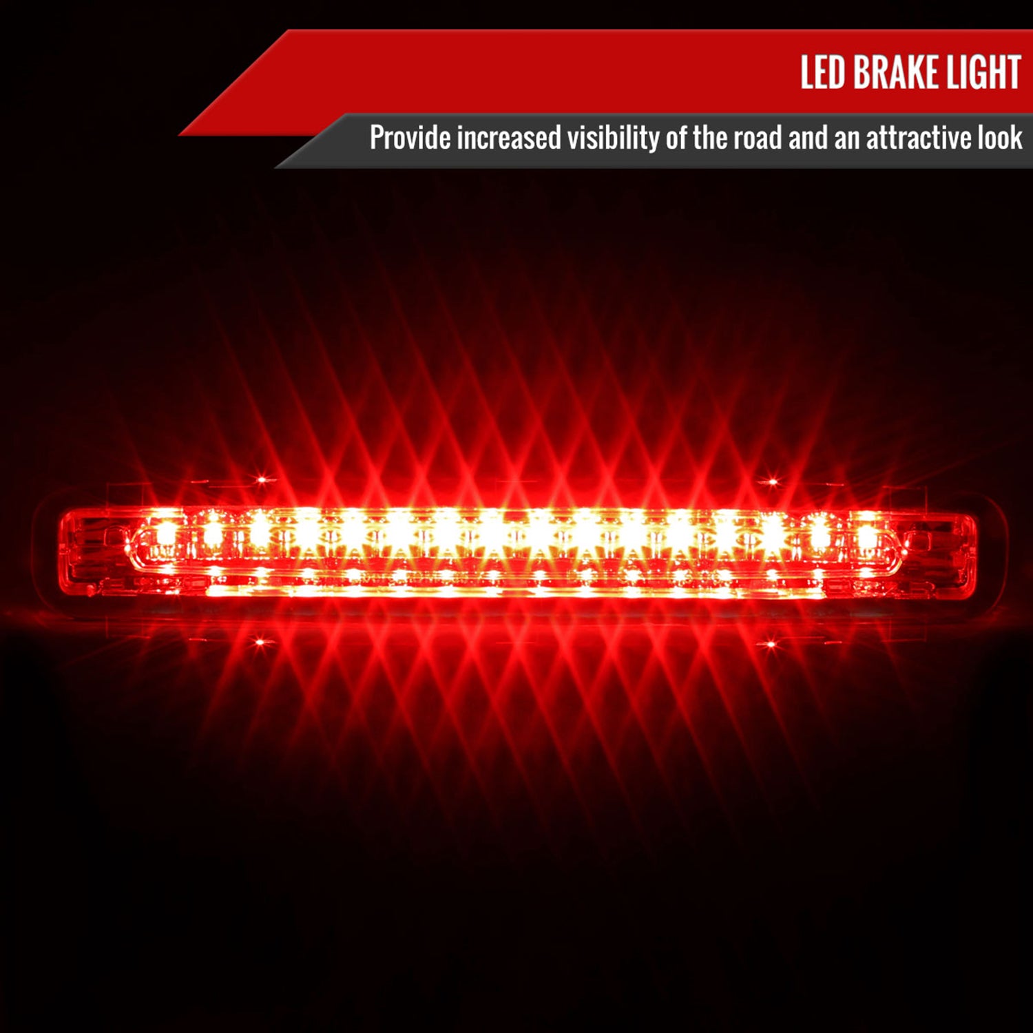 2005-2009 Ford Mustang LED 3rd Brake Tail Light Chrome Housing/Smoke Lens