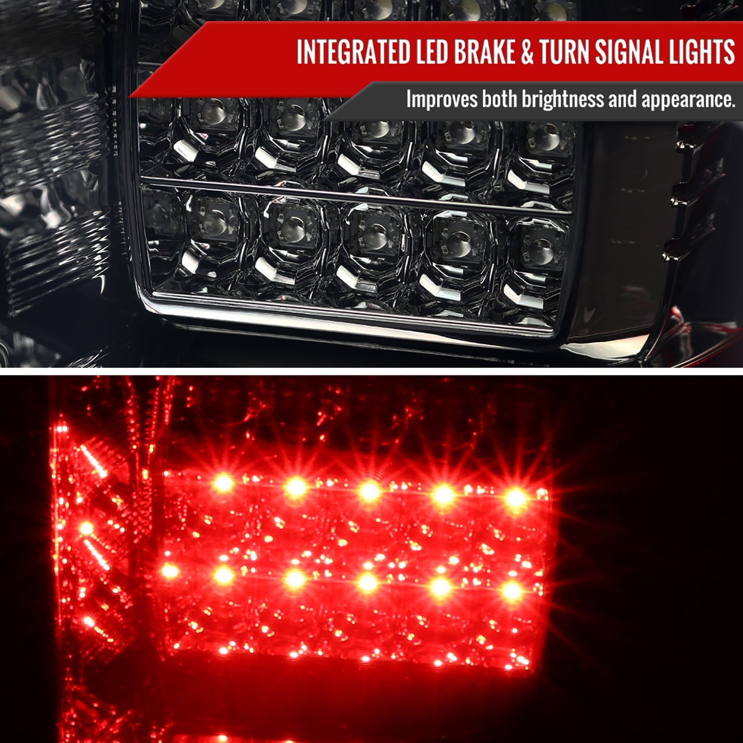 2018-2020 Ford F-150 LED Tail Lights Chrome Housing/Red Smoke Lens