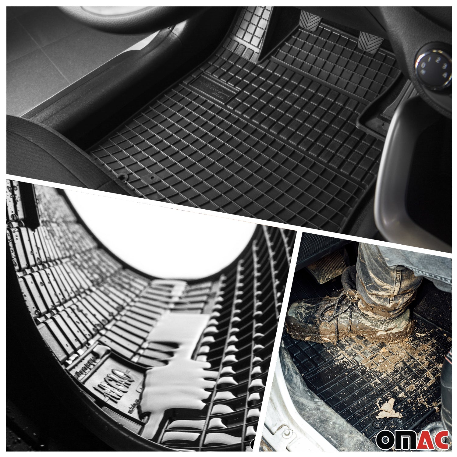 2020-2026 Ford Escape 4.gen Hybrid PHEV Floor Mats & Cargo Liner Full Set All Weather Black