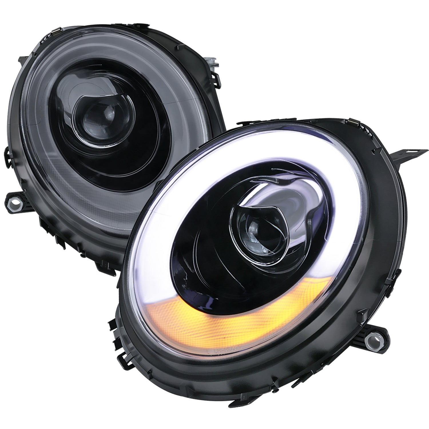 2007-2015 Mini Cooper R55 R56 R57 R58 R59 Headlights LED Signal Lights Black