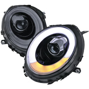 2007-2015 Mini Cooper R55 R56 R57 R58 R59 Headlights LED Signal Lights Black