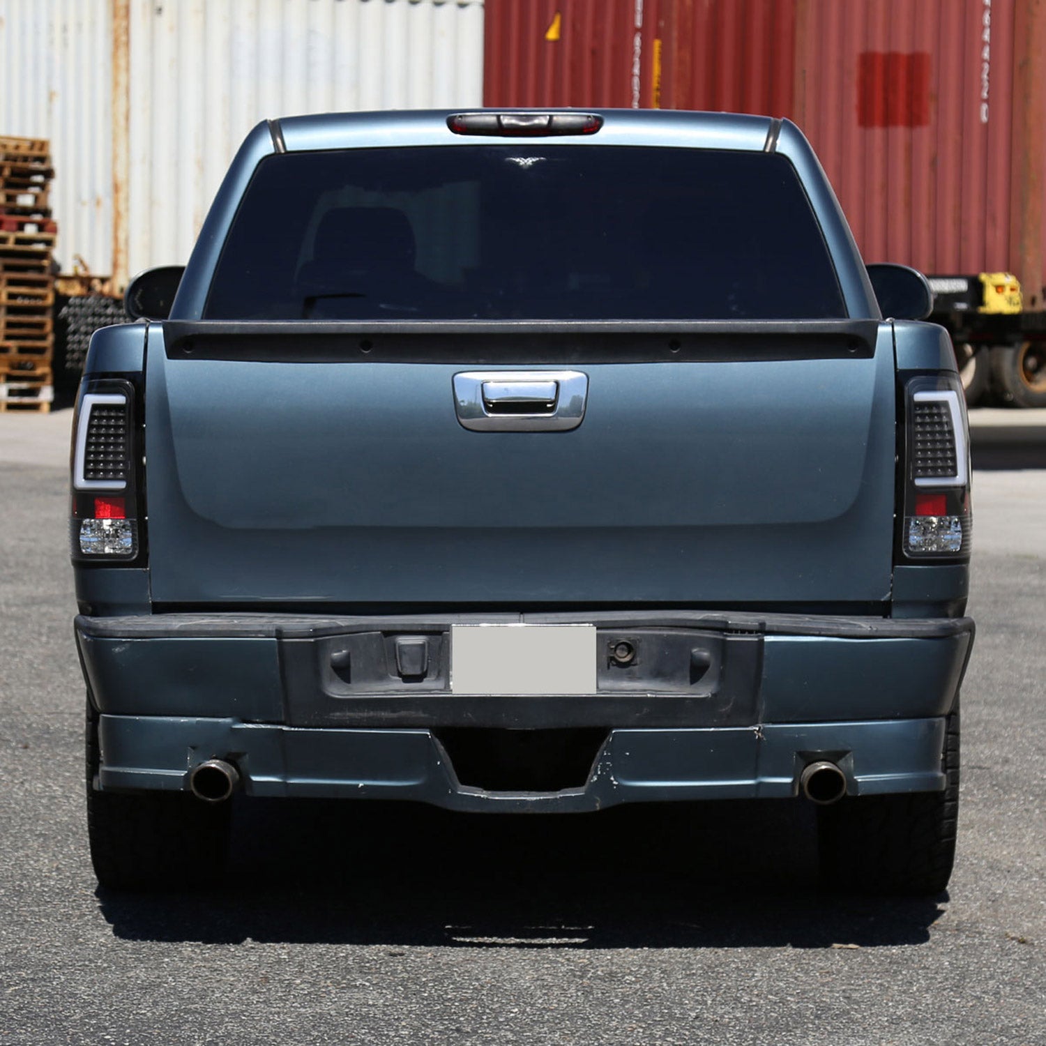 2007-2013 GMC Sierra 1500 2500HD 3500HD C-Bar LED Tail Lights Matt Black