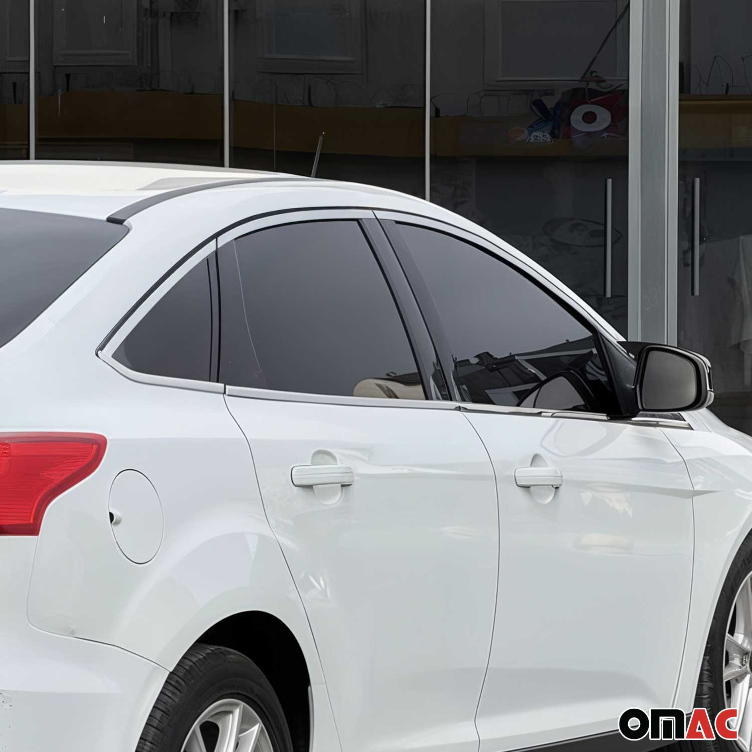 2012-2018 Ford Focus Sedan Window Molding Trim Streamer Stainless Steel