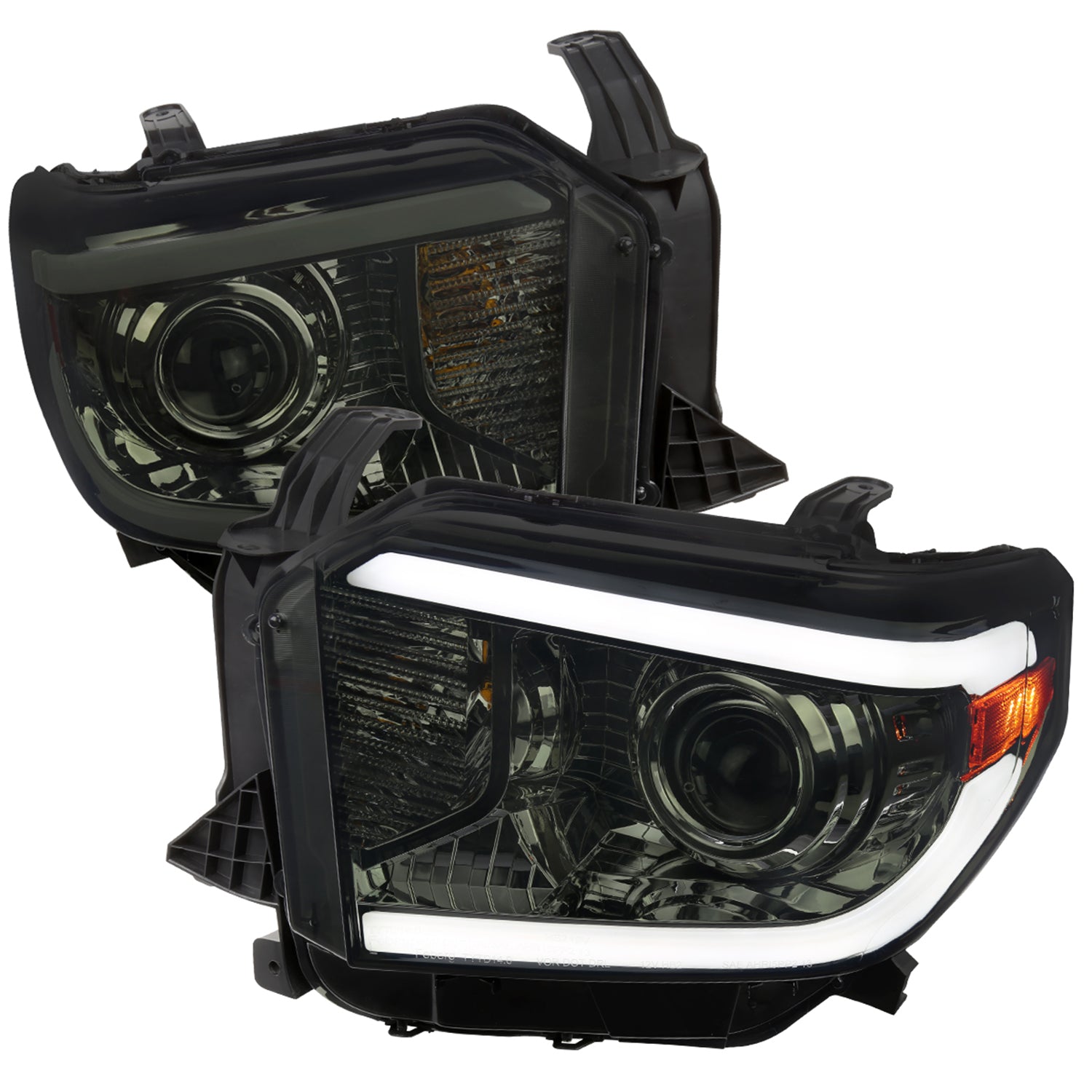 2014-2021 Toyota Tundra LED Turn Signal LED Bar Projector Headlights Smoke