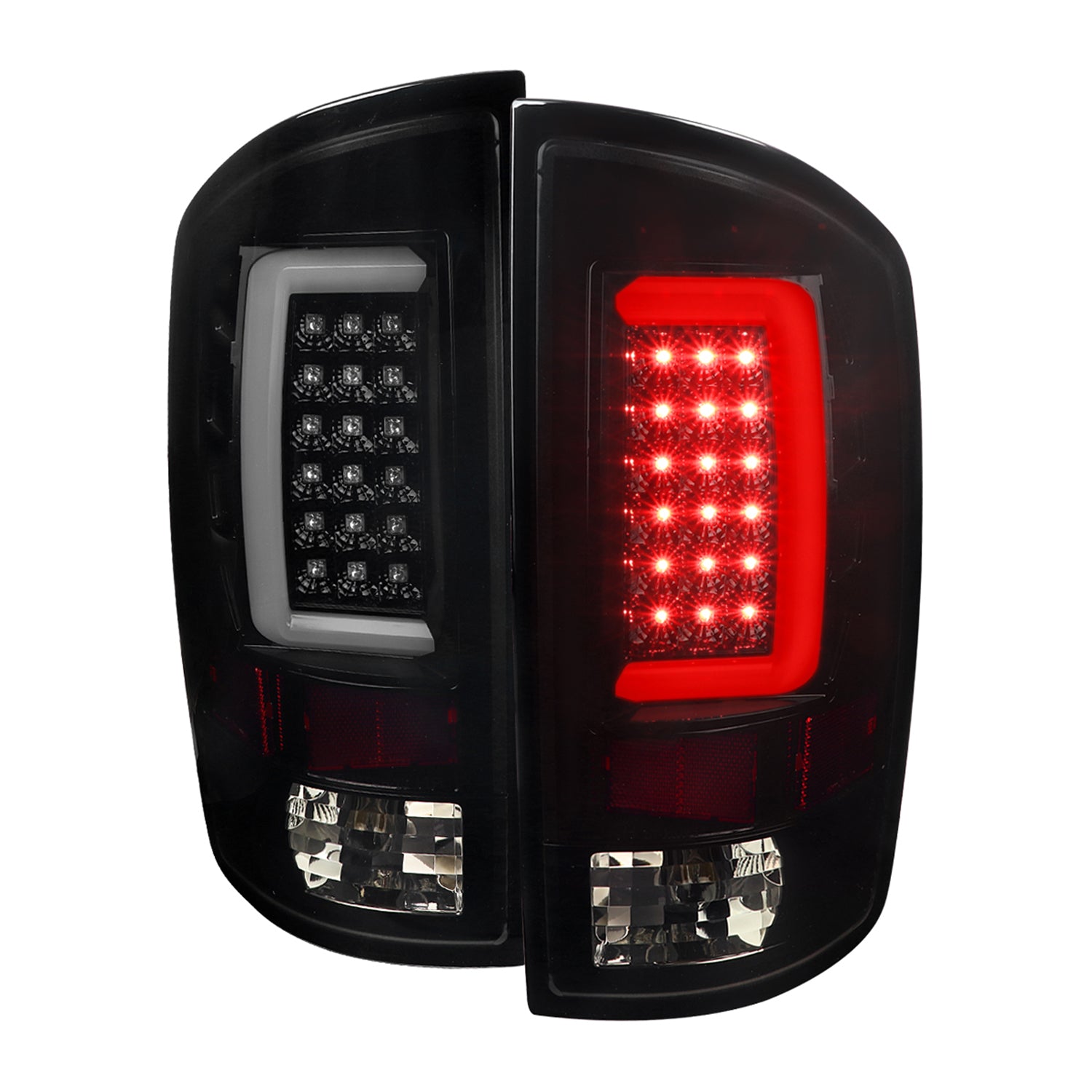 2007-2009 Dodge RAM 1500/2500/3500 LED Tail Lights Glossy Black/Smoke Lens