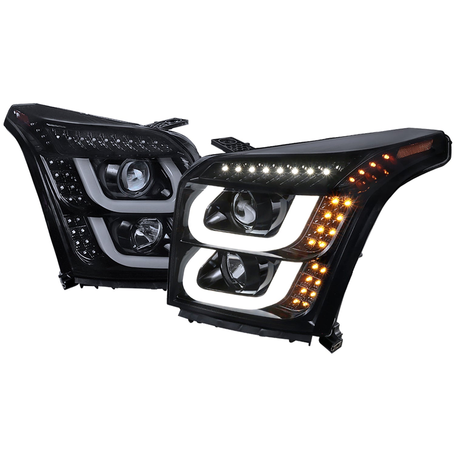2015-2020 GMC Yukon/Yukon XL LED U-Bar Headlights LED Signal Lights Smoke