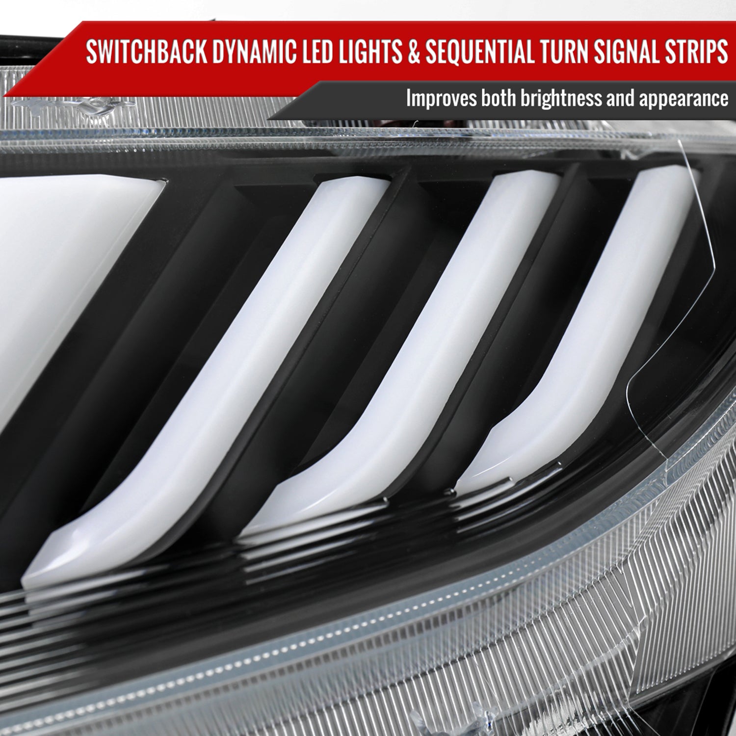 2016-2021 Honda Civic LED Headlights LED Sequential Turn Signal Matt Black