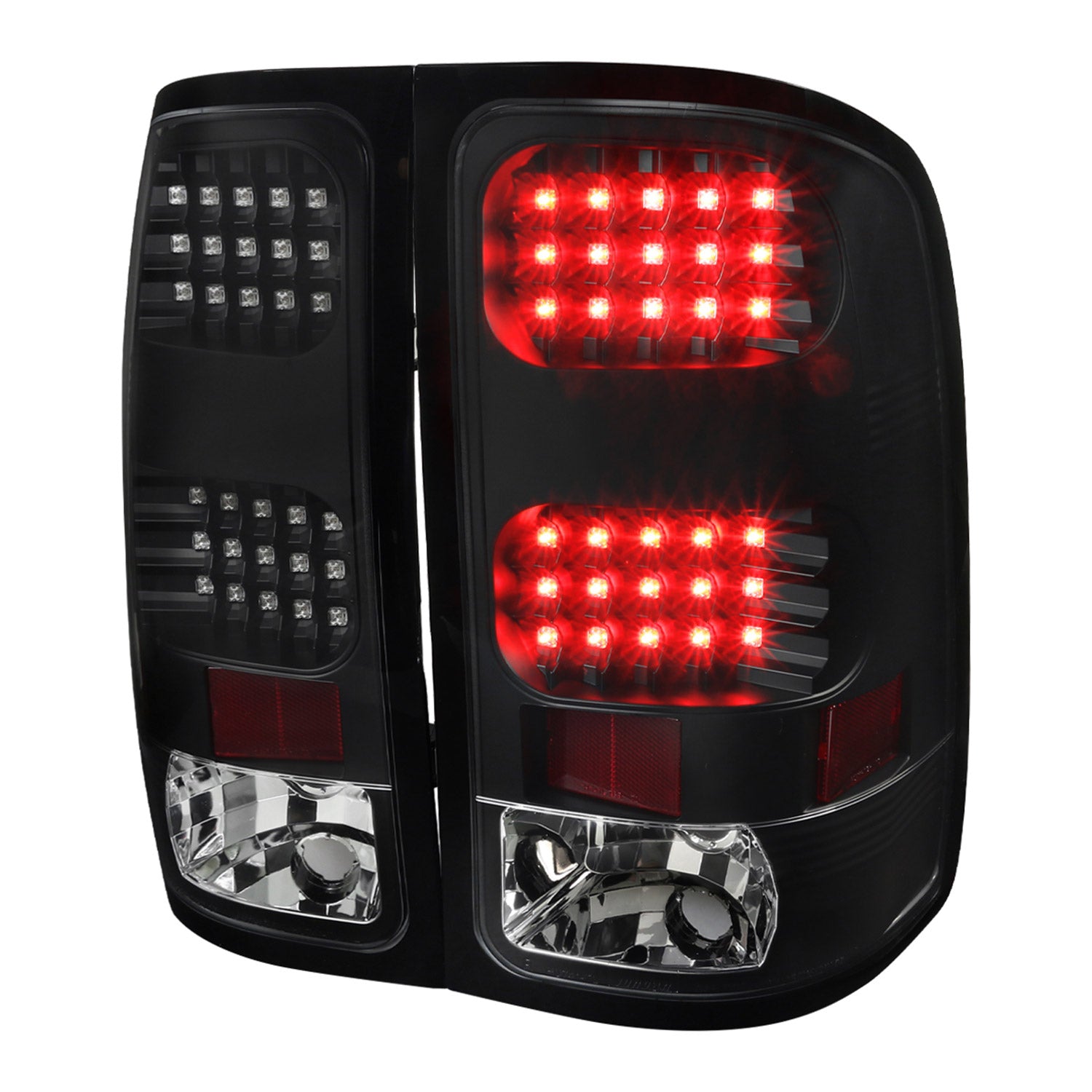 2007-2013 GMC Sierra 1500 2500HD 3500HD LED Tail Lights - V2 Matt Black