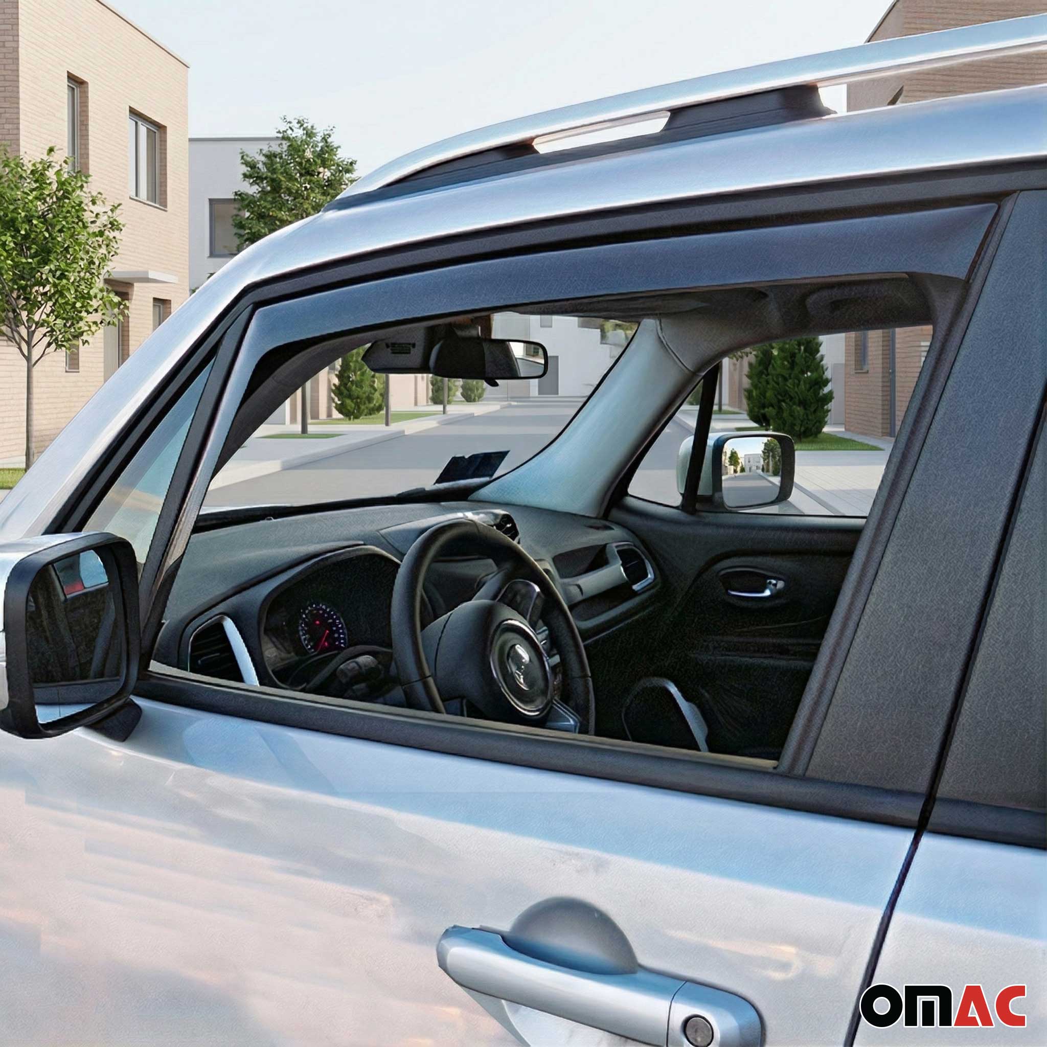 2008-2015 Land Rover LR2 Window Visor Vent Rain Deflector 2Pcs Smoke
