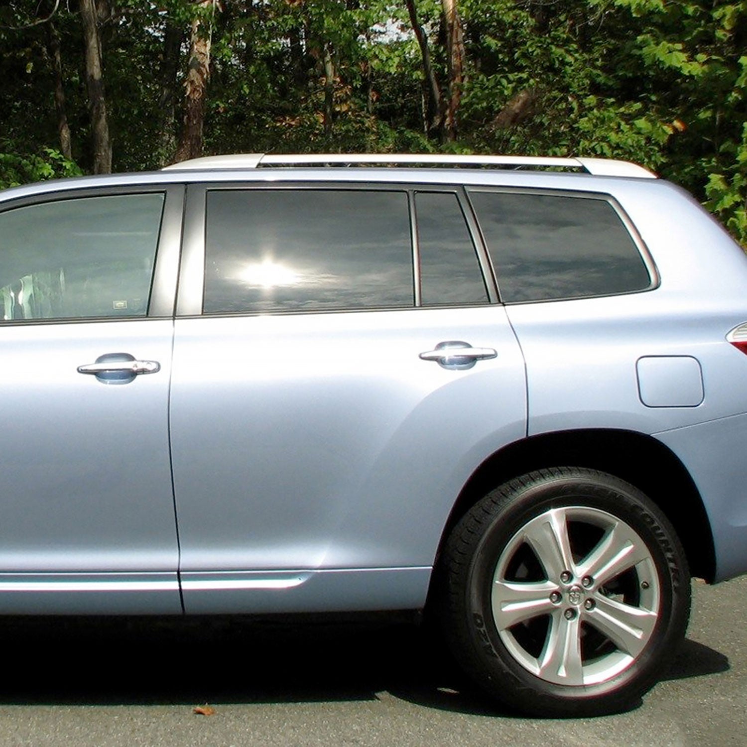 2008-2013 Toyota Highlander Chrome Powder Coated Alu Roof Rack Cross Bars