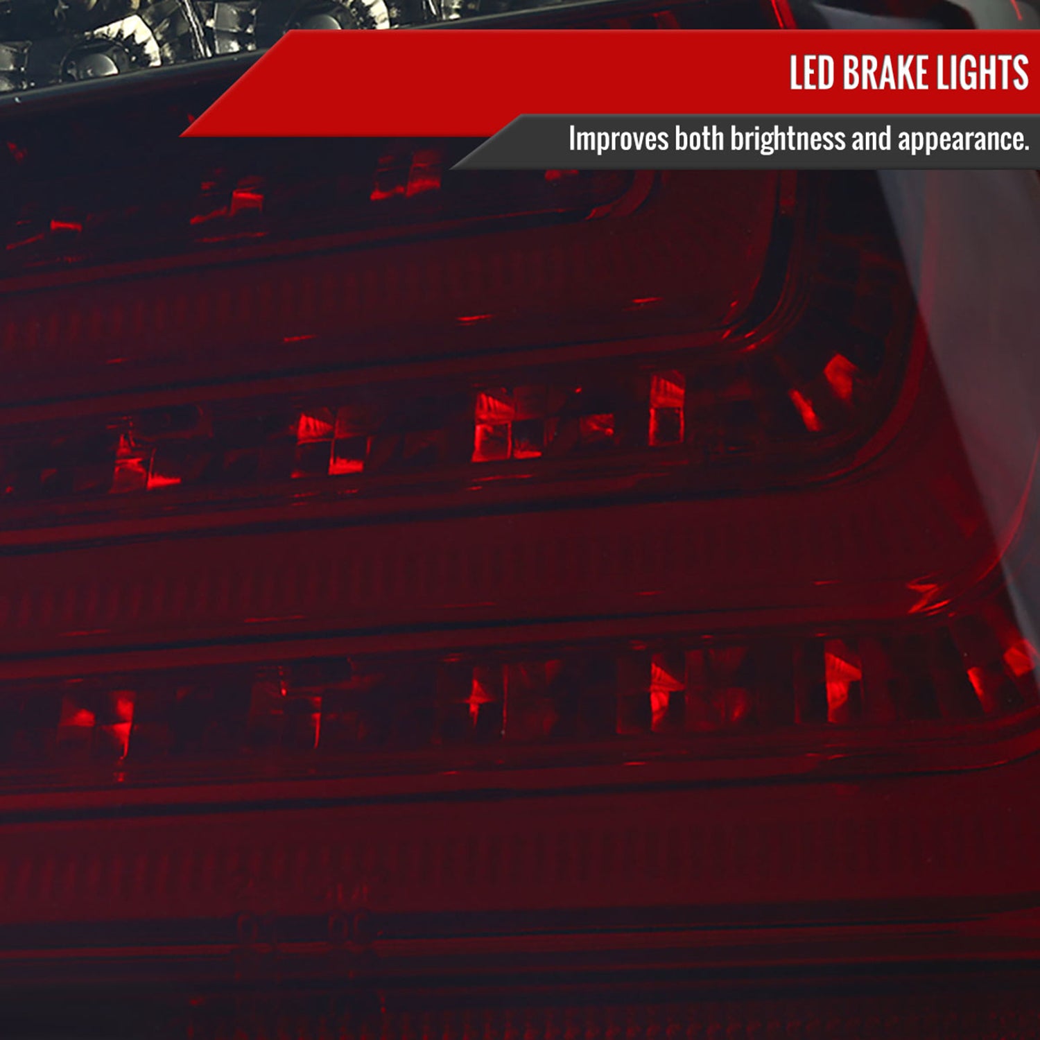 2008-2010 BMW E60 5 Series Sedan LED Tail Lights Chrome/Red Smoke Lens