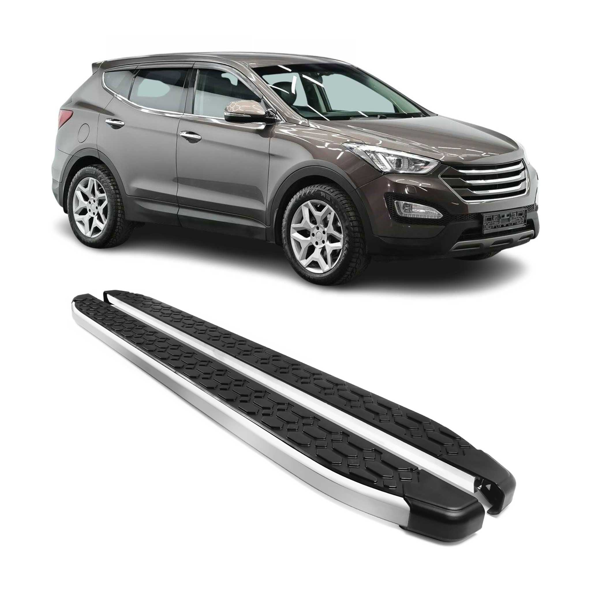 2013-2016 Hyundai Santa Fe Sport Nerf Bar Side Step Running Boards Alu 2x