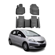 2009-2013 Honda Fit 2.gen Hatchback Floor Mats Liners Full Set All Weather Black