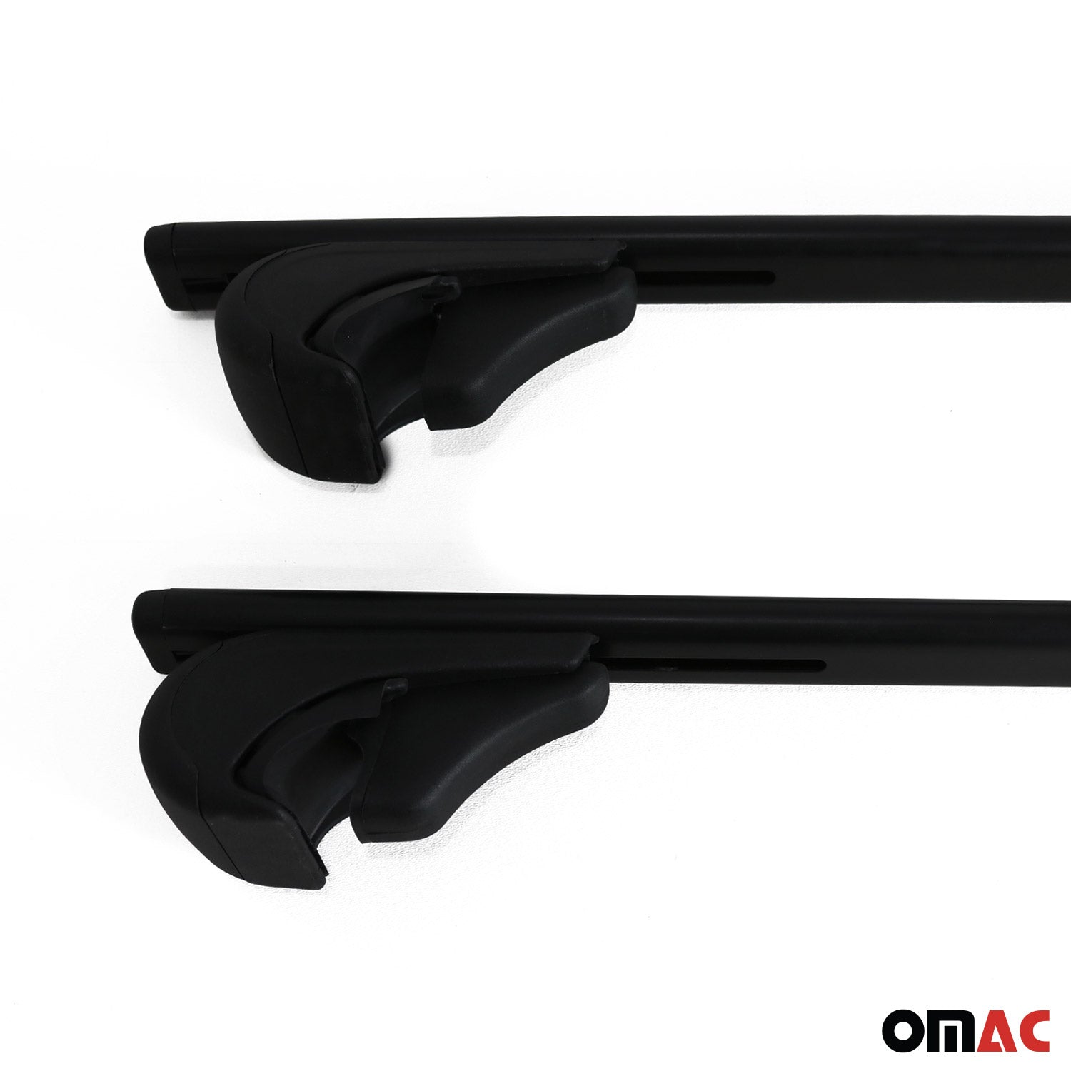 Roof Rack Raised Rail Cross Bars Carrier Universal Lockable 54" 2 Pcs Metal Black