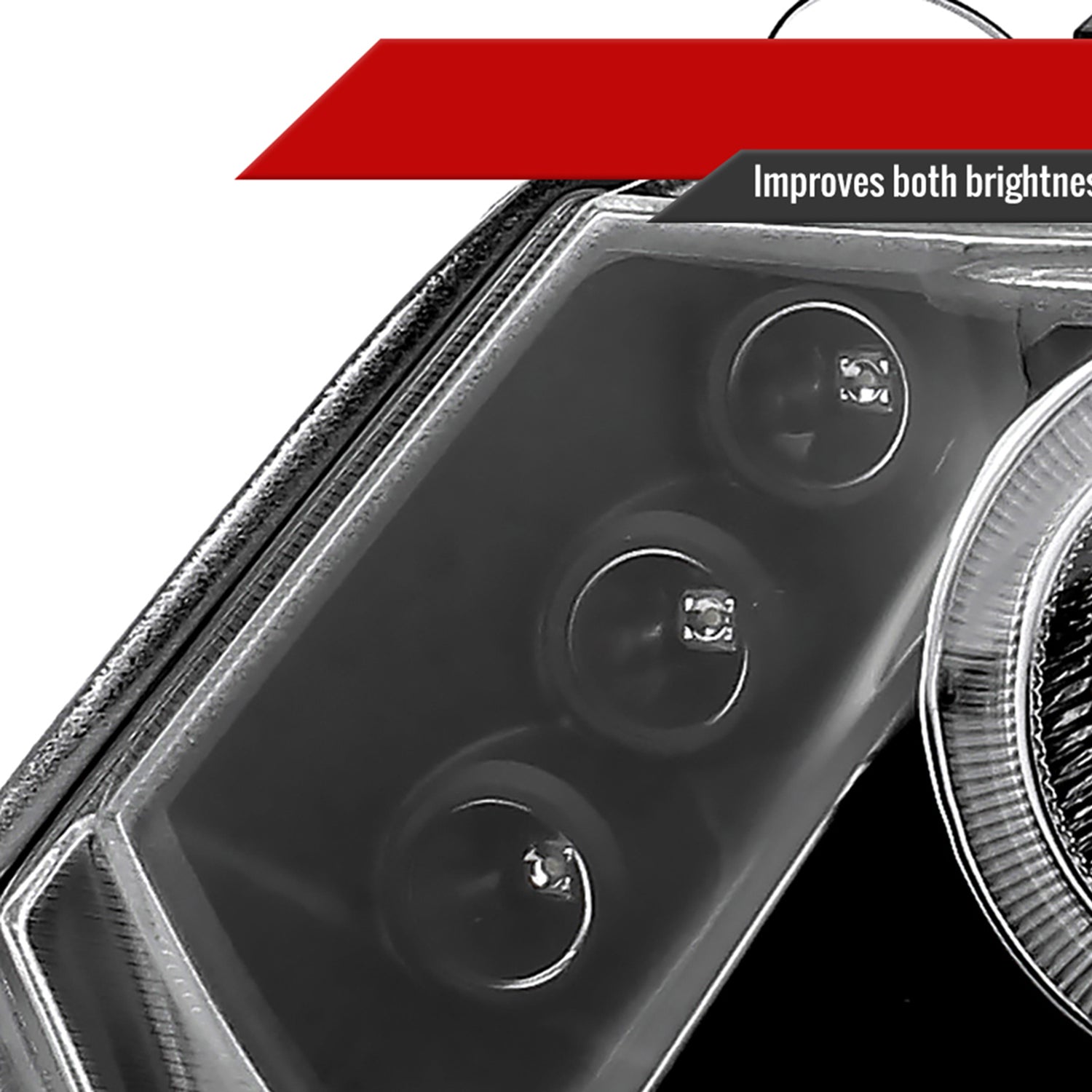 2006-2011 Honda Civic Coupe Dual Halo Projector Headlights Matte Black/Clear