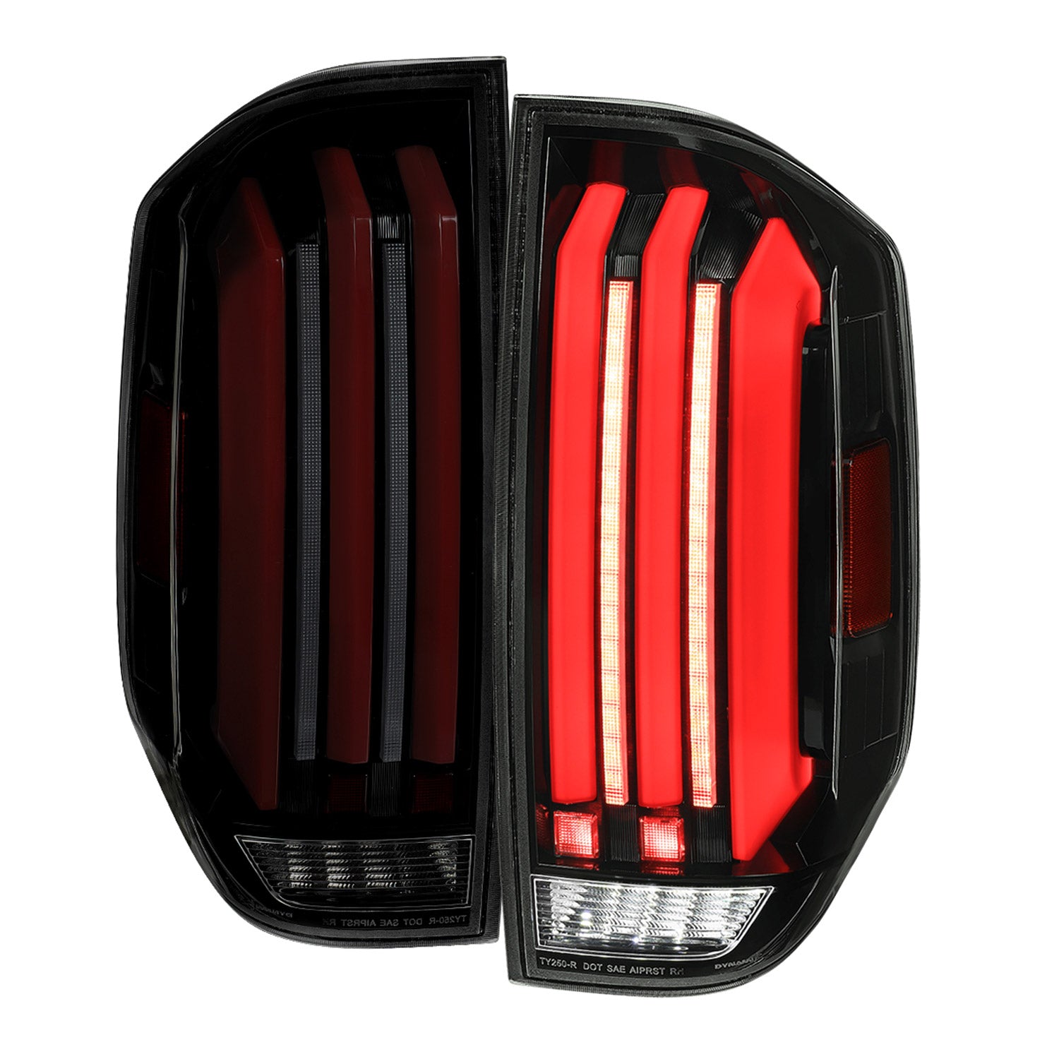 2014-2021 Toyota Tundra Facelift Full LED Tail Lights Signal Jet Black/Smoke