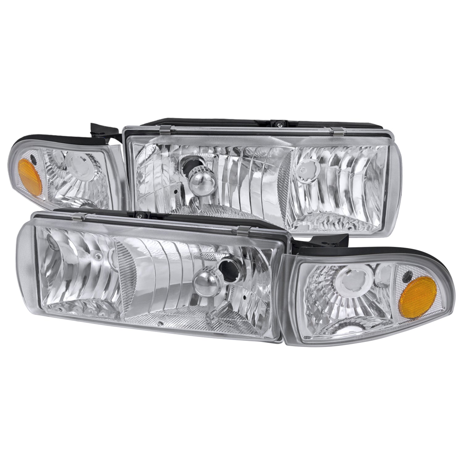 1991-1996 Chevy Caprice / Impala Factory Headlights Corner Signal Chrome