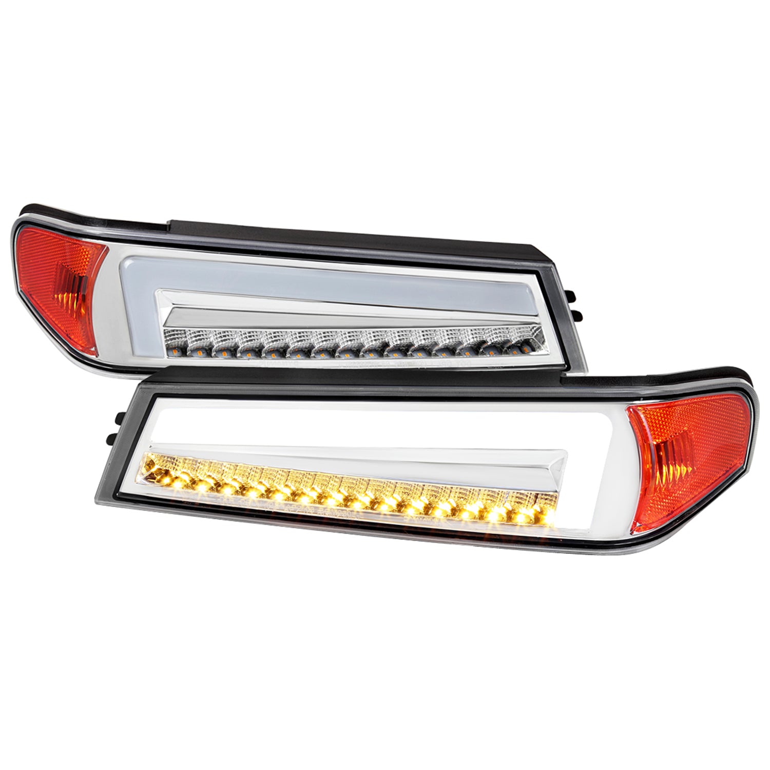 2004-2012 Chevy Colorado/GMC Canyon LED Bumper Corner Signal Lights Chrome