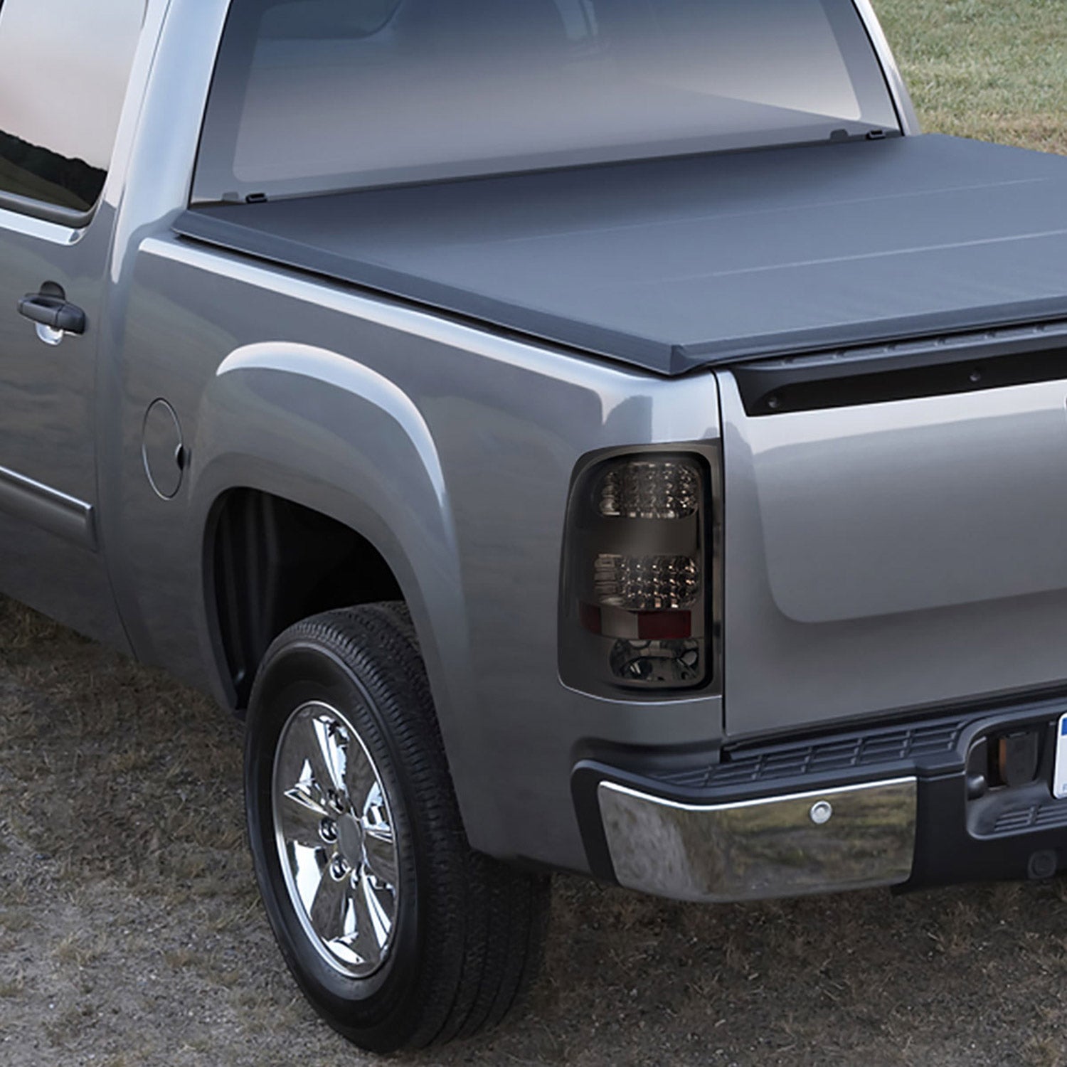 2007-2014 GMC Sierra LED Tail Lights Chrome Housing/Smoke Lens
