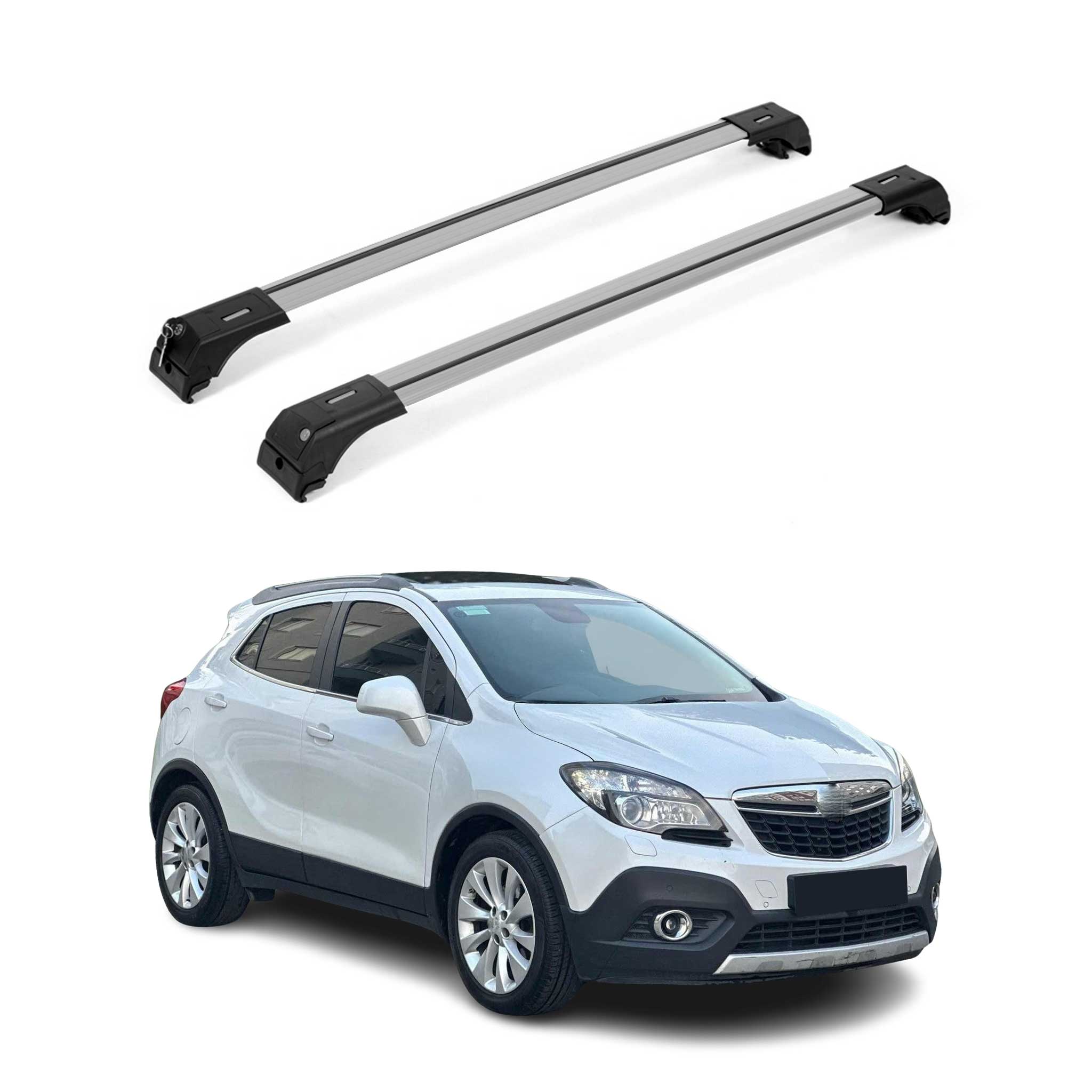 2013-2022 Chevrolet Trax Roof Rack Cross Bars Silver