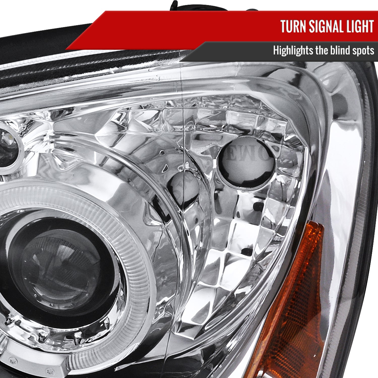 2004-2005 Subaru Impreza WRX/STI Outback Dual Halo Projector Headlights Chrome