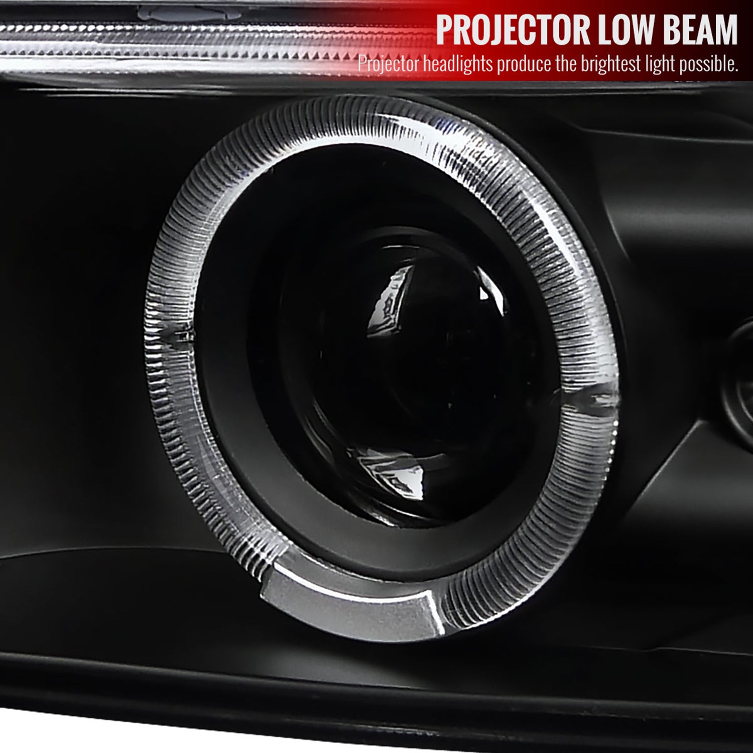 1999-2002 Chevy Silverado/ Tahoe/Suburban Dual Halo Headlights LED Black