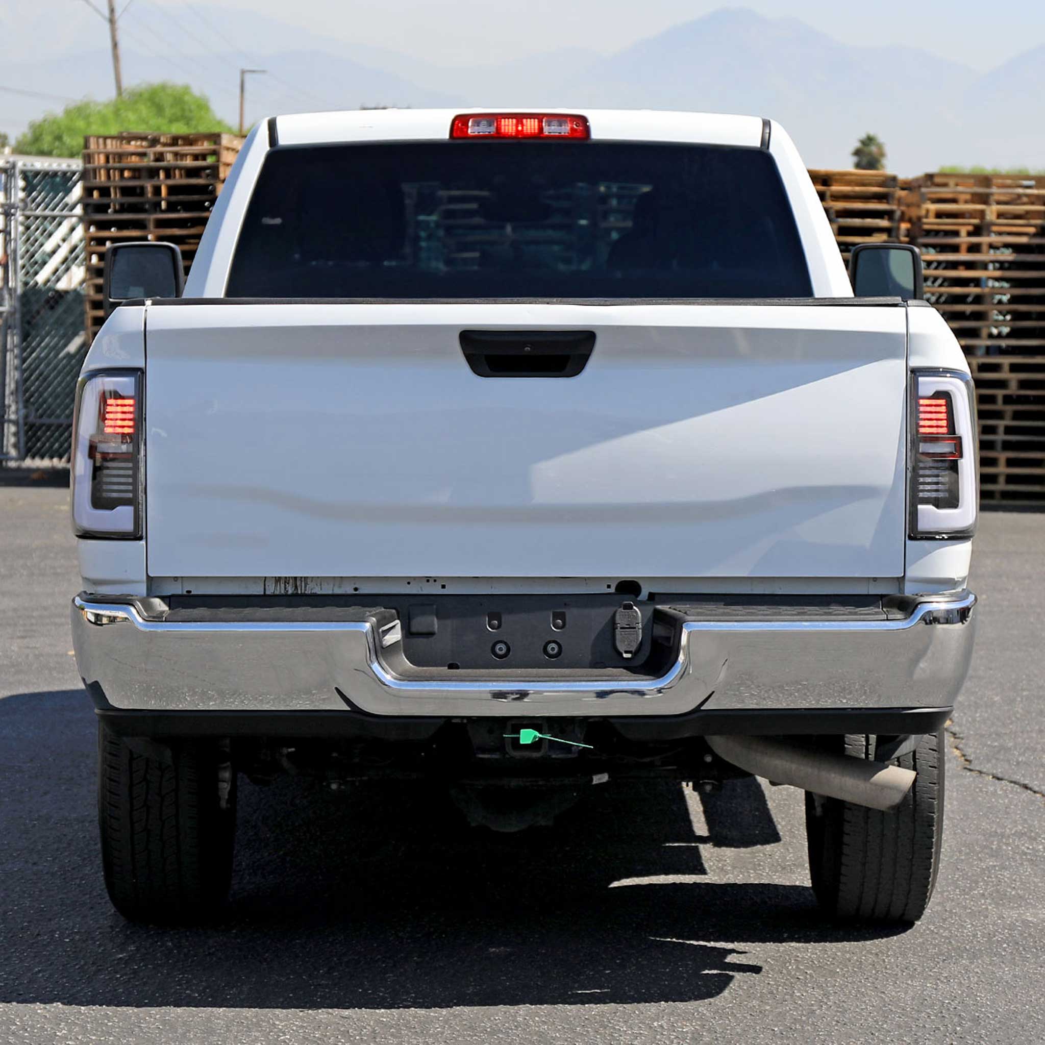 For Dodge RAM 2500/3500 2019-2024 LED Sequential Signal Tail Lights Matte Black Housing Clear Lens