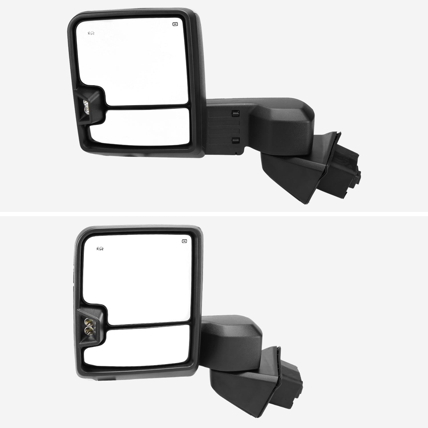 2019-2022 GMC Sierra 1500 Heated Chrome Towing Mirrors Smoke Lens Turn Signal