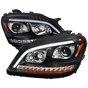 2006-2008 Mercedes W164 ML Class LED Bar Headlights Signal Lights Matte Black