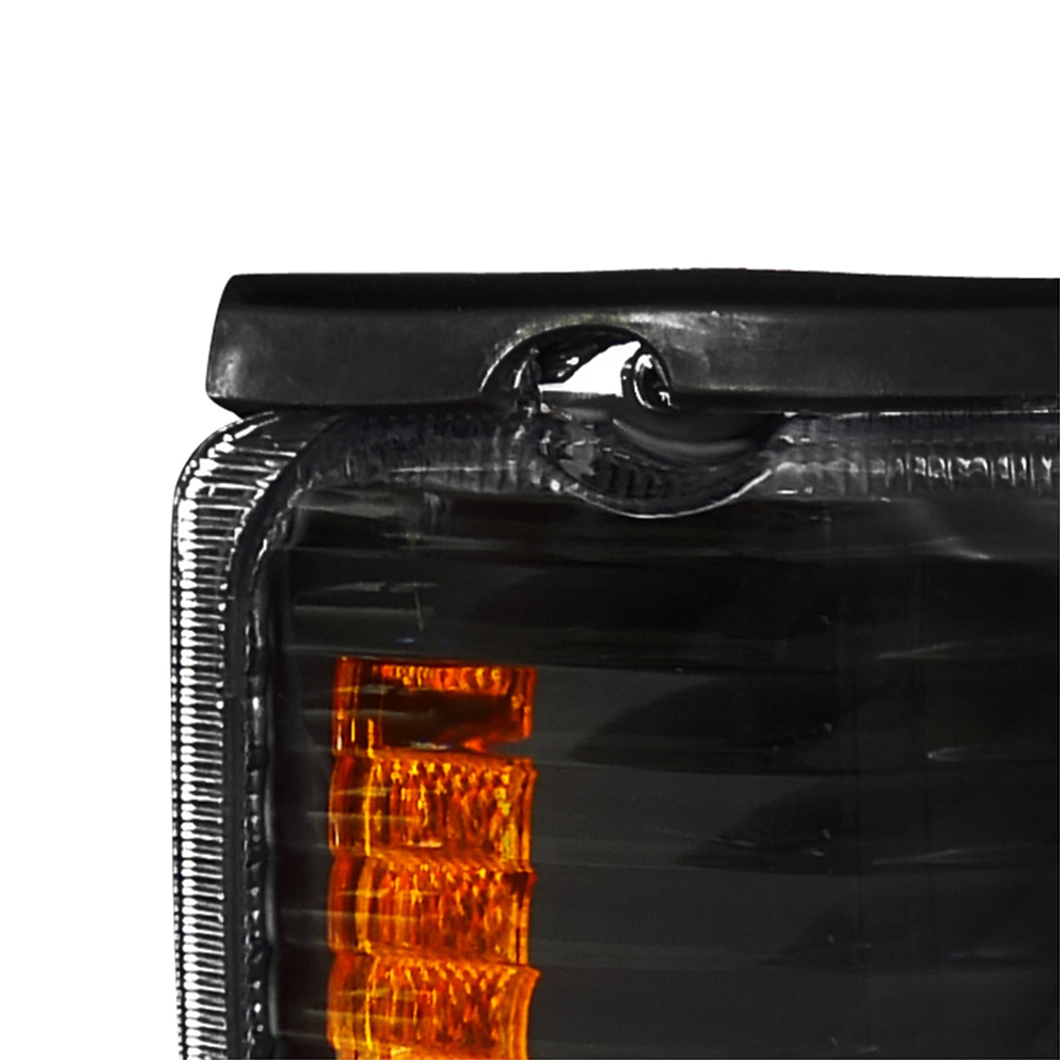 1992-2007 Ford E-Series Econoline Corner Lights Amber Reflectors Matt Black