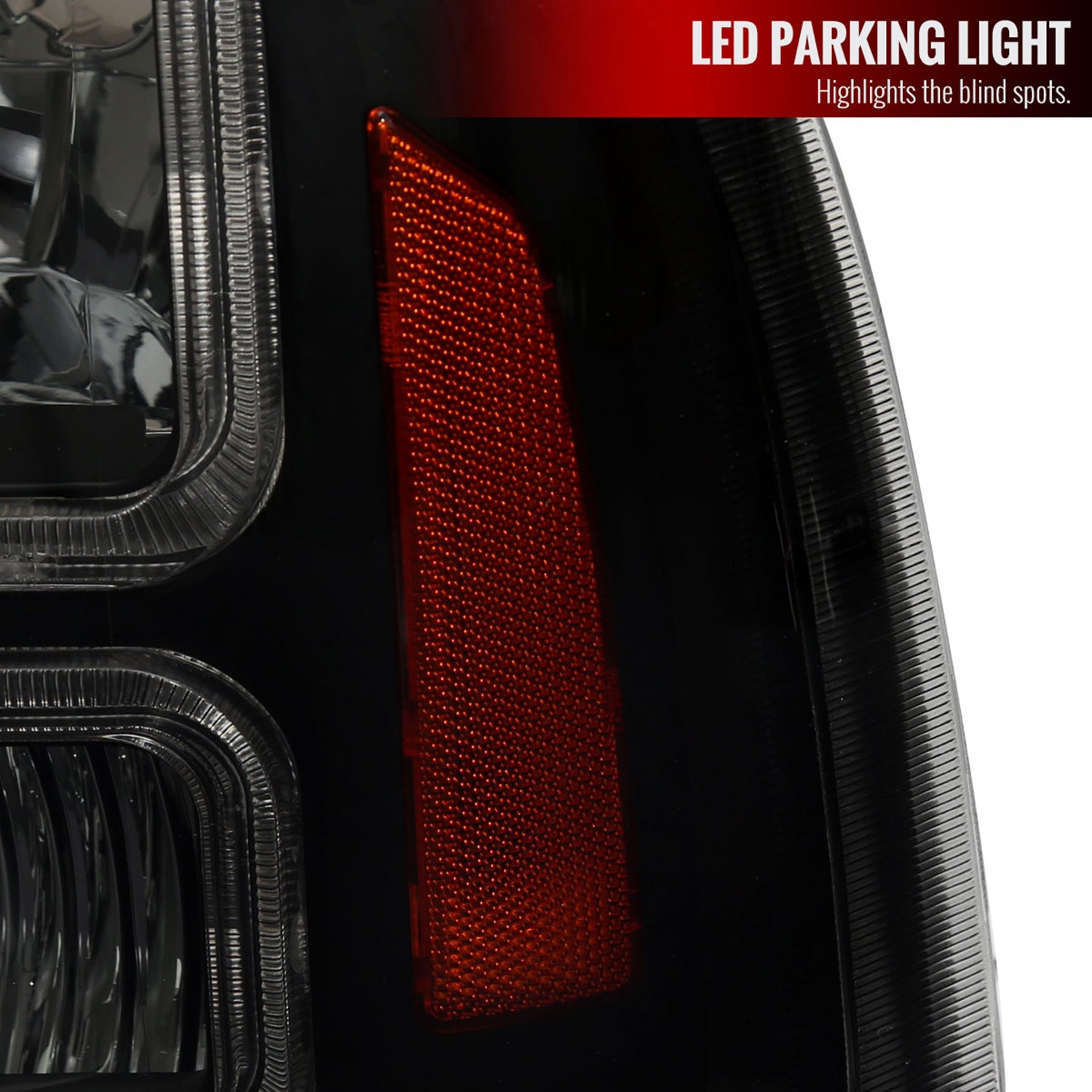 2005-2007 Ford F-250/350/450 SuperDuty Dual LED C-Bar Factory Headlights Black