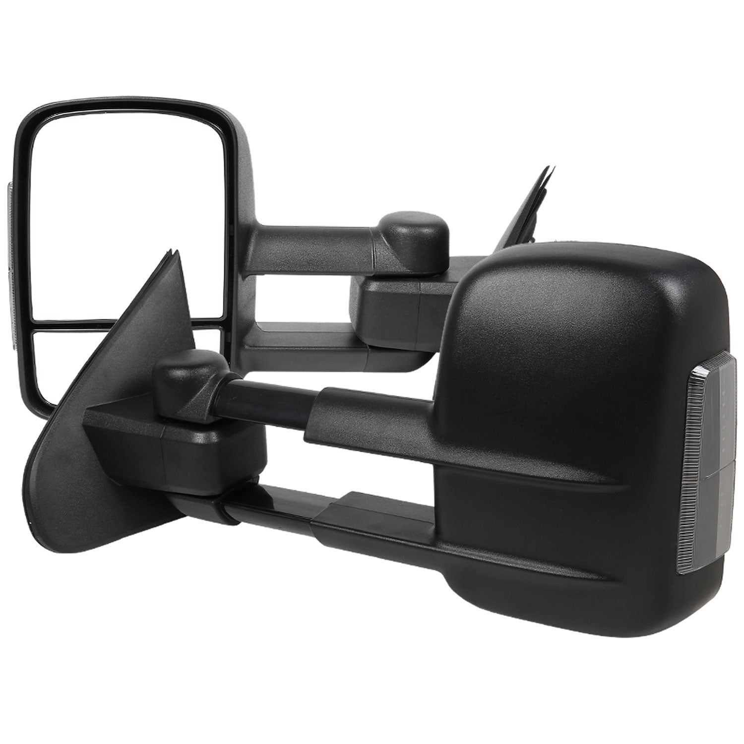 2014-2018 Chevy Silverado/GMC Sierra Manual Extendable Towing Mirrors Smoke