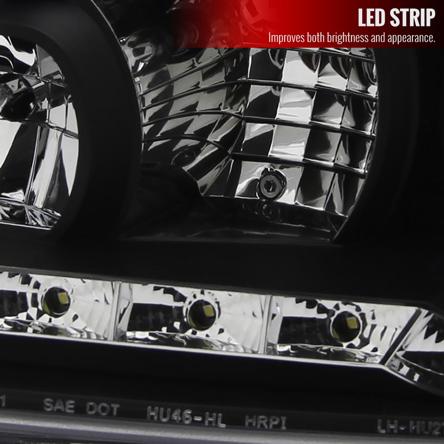 1999-2006 VW Golf Mk4 GTI/R32 Cabrio Projector Headlights R8 LED Light Black