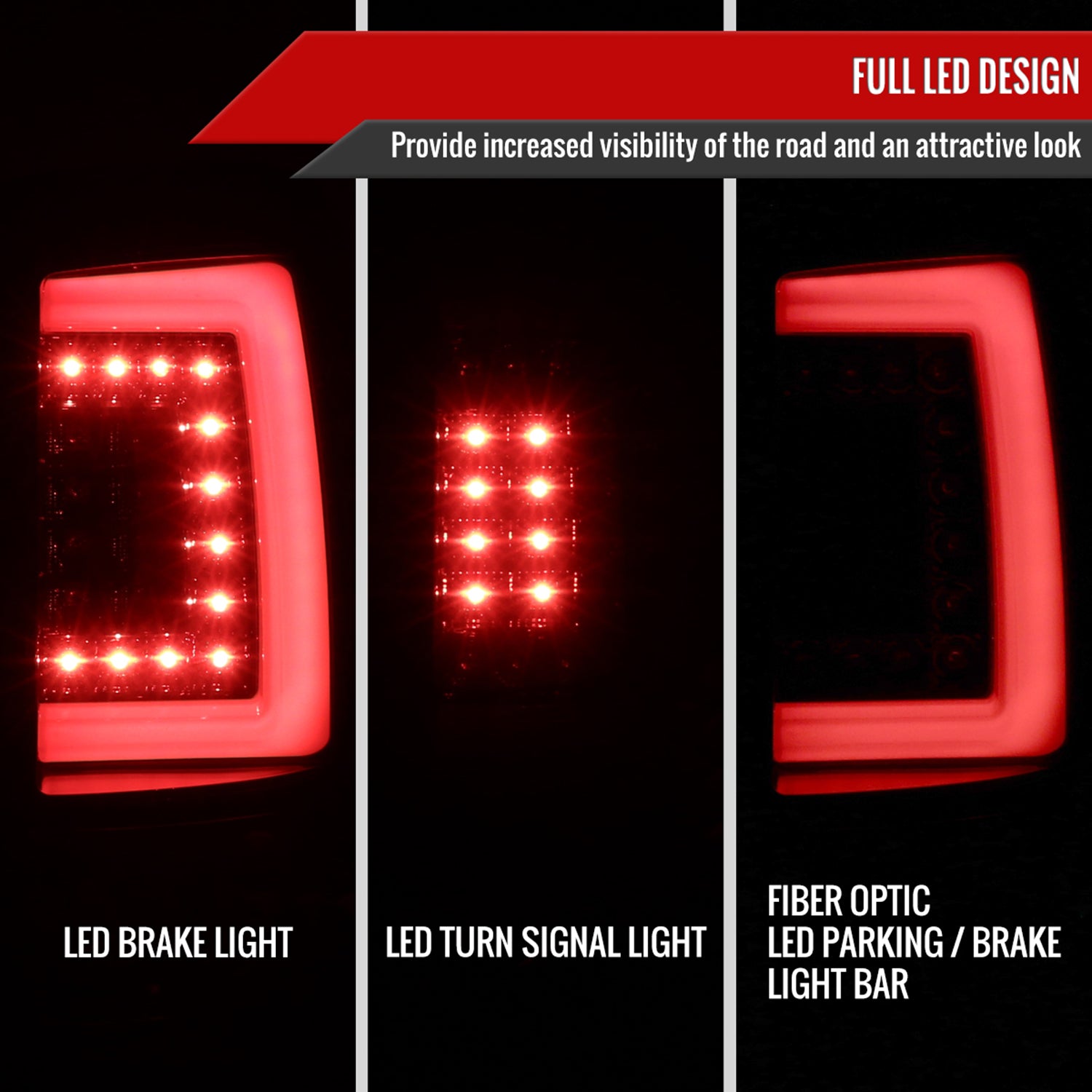 2000-2006 Chevy Suburban/Tahoe/Yukon/XL LED Tail Lights Glossy Black/Smoke