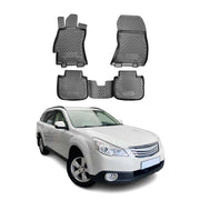 2010-2014 Subaru Outback 4.gen Floor Mats Liners Full Set All Weather Black