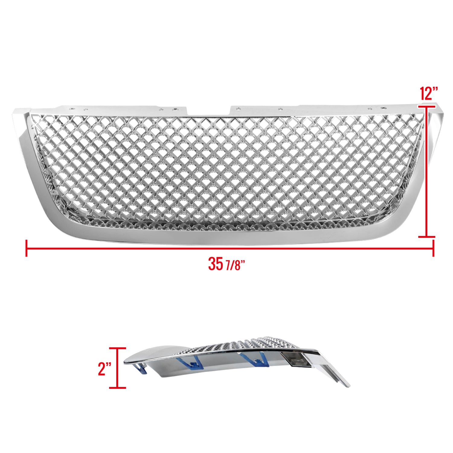 2007-2012 GMC Acadia Chrome ABS Mesh Grille