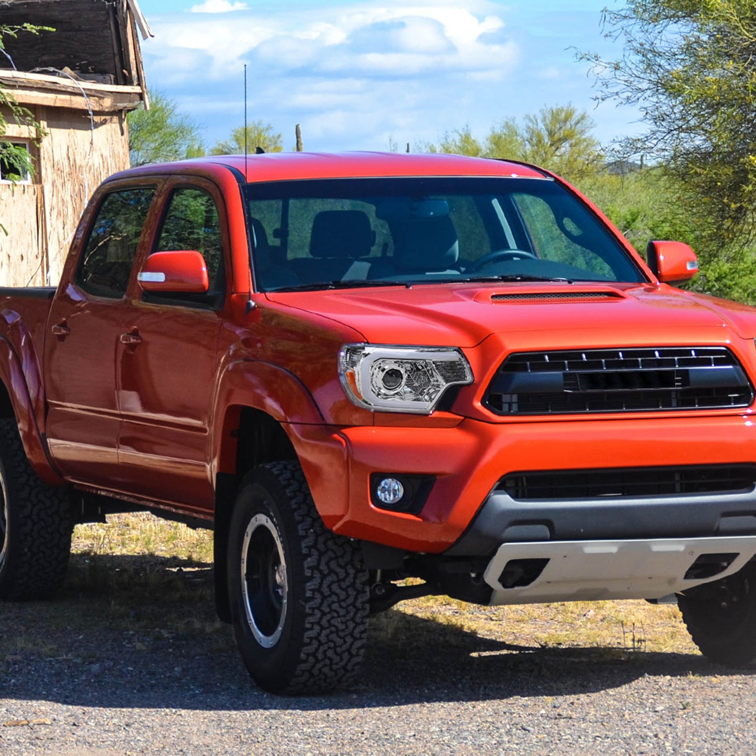2012-2015 Toyota Tacoma LED CBar Projector Headlights LED Parking Light Chrome