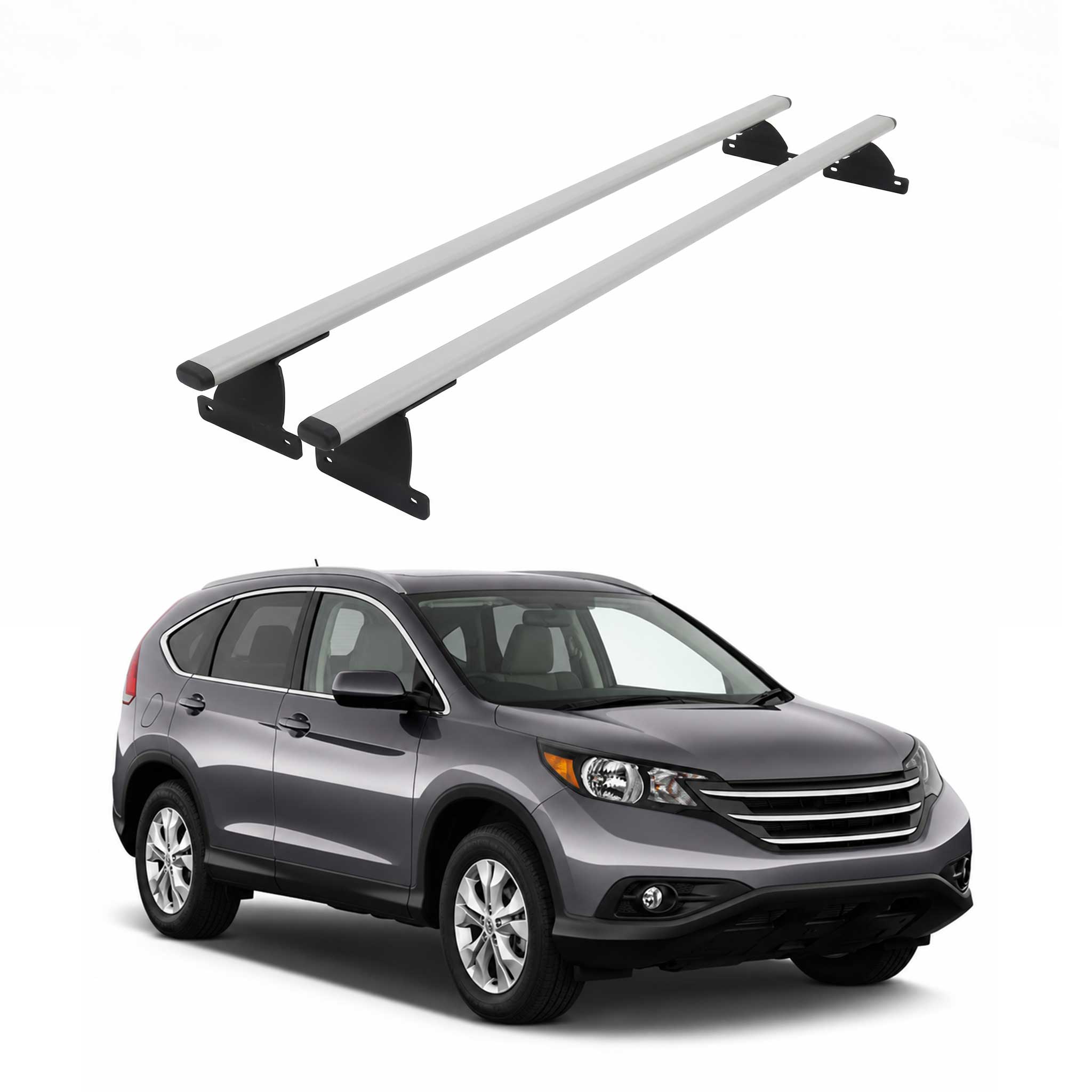 2012-2016 Honda CR-V Roof Rack Cross Bars Luggage Carrier Steel Silver 2 Pcs