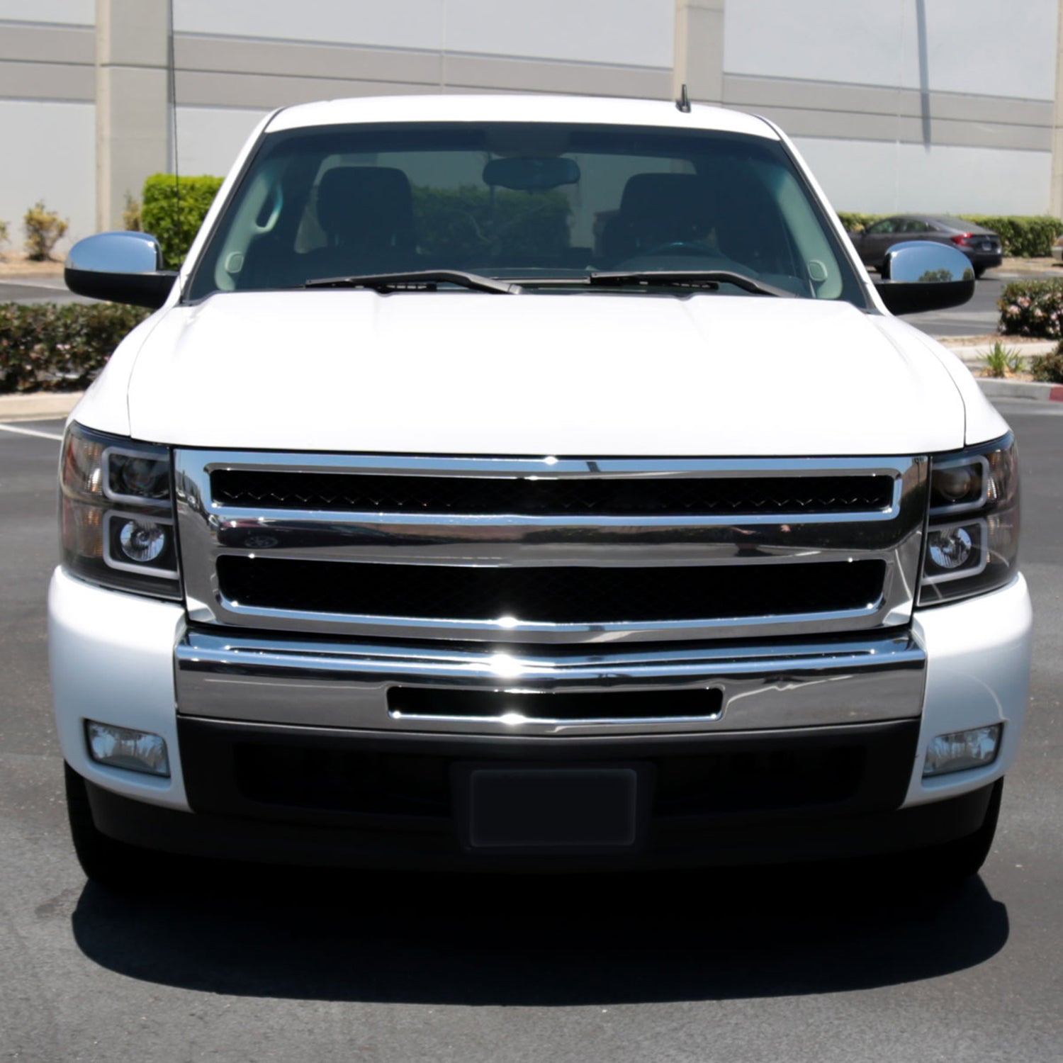 2007-2013 Chevy Silverado 1500 2500HD 3500HD Dual LED C-Bar Headlights Black