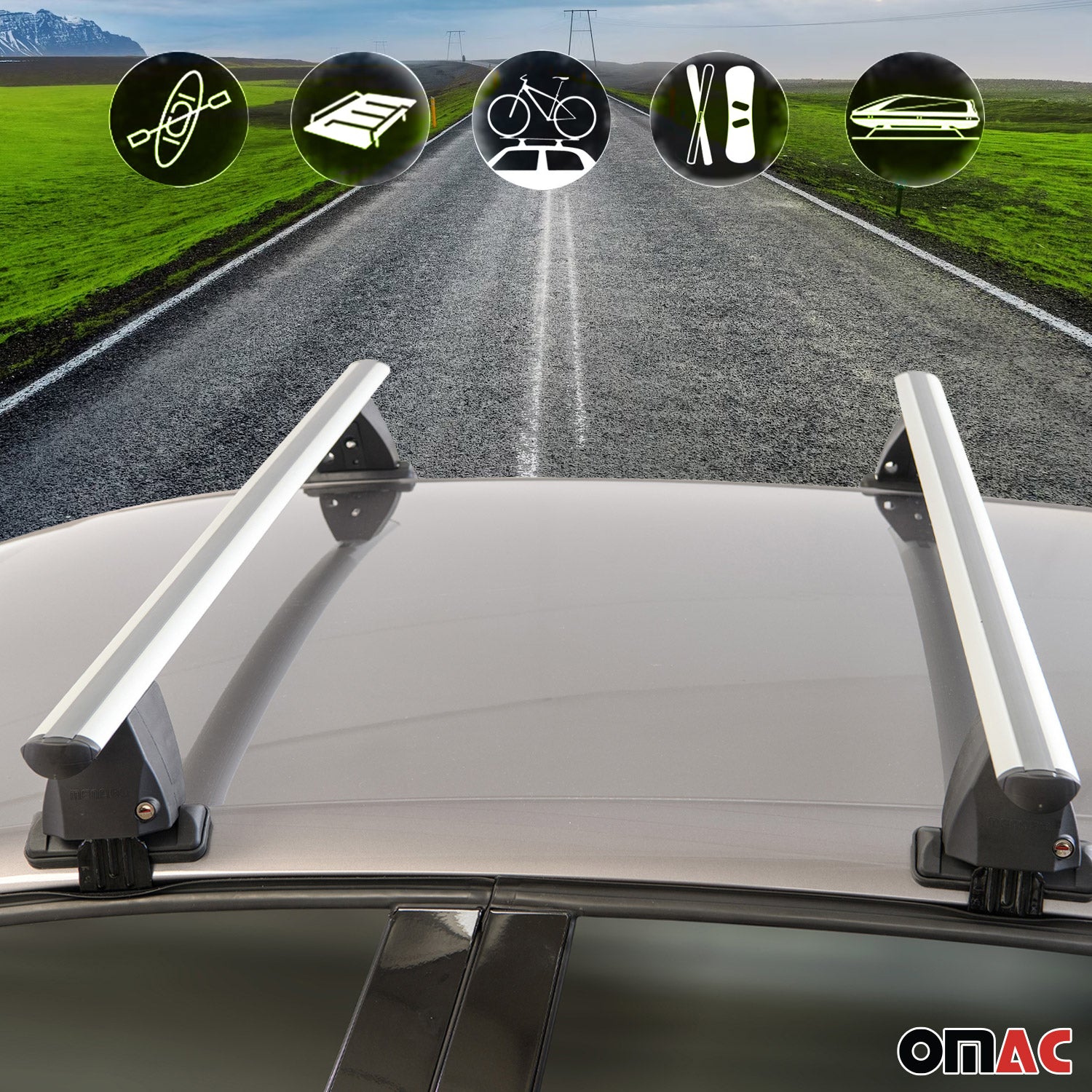 2017-2024 Audi A4 Sedan Roof Rack Cross Bars Luggage Carrier 2 Pcs