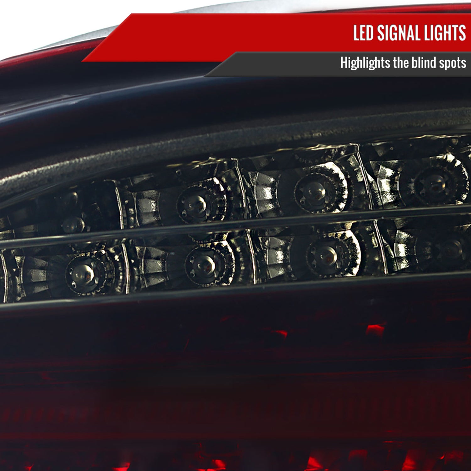 2008-2010 BMW E60 5 Series Sedan LED Tail Lights Chrome/Red Smoke Lens