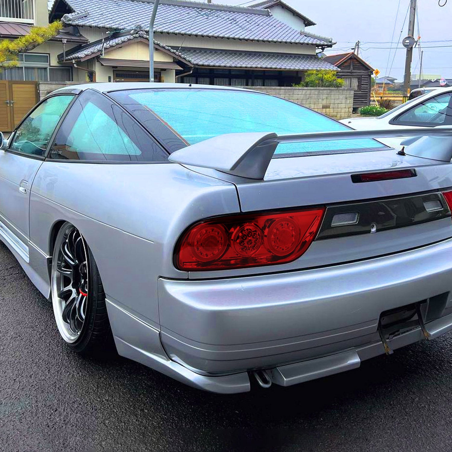 1991-1998 Nissan 180SX RPS13 / 240SX S13 S14 JDM LED Tail Ligths Chrome/Red