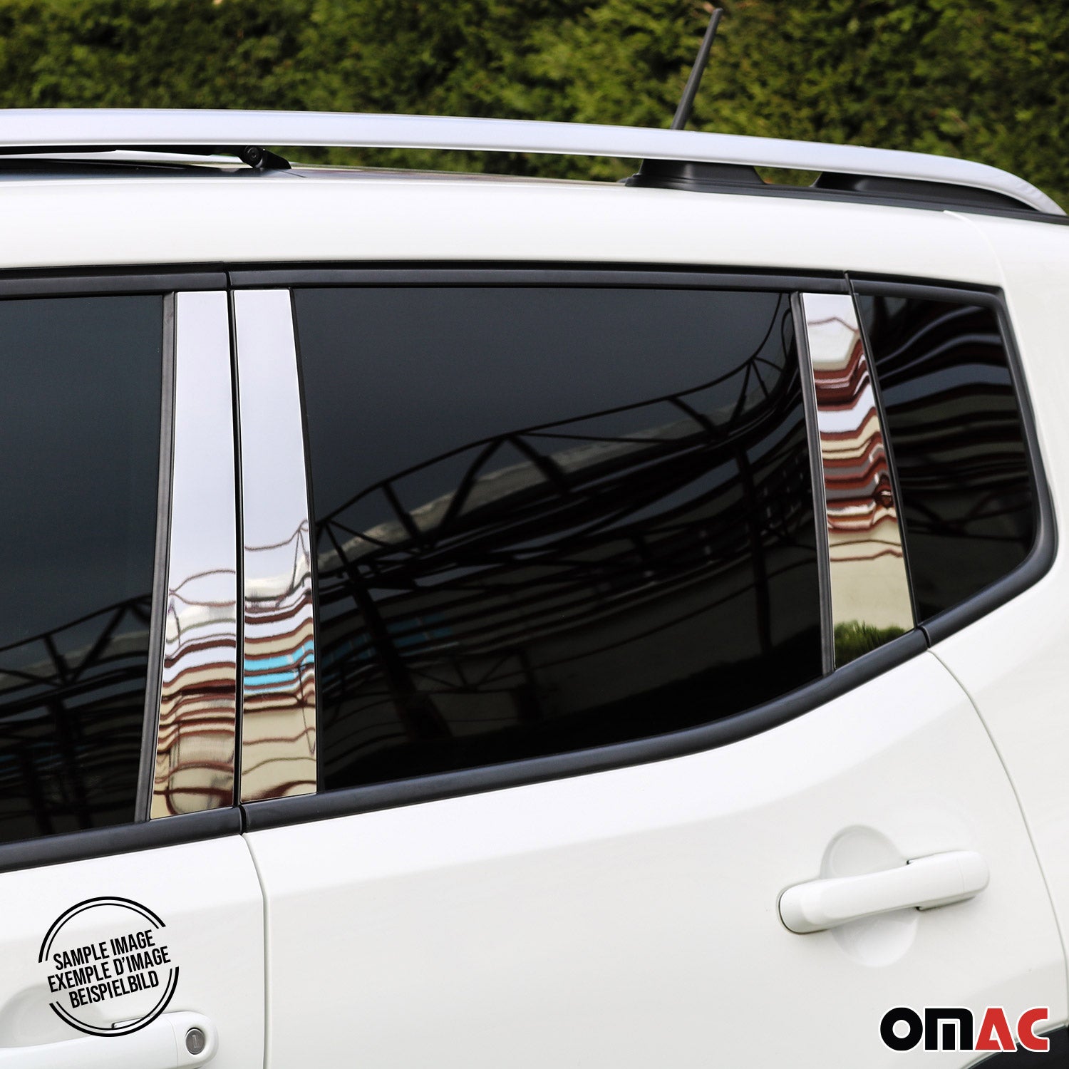 2010-2015 Hyundai Tucson Window B Pillar Posts Door Trim Stainless Steel Silver 6x