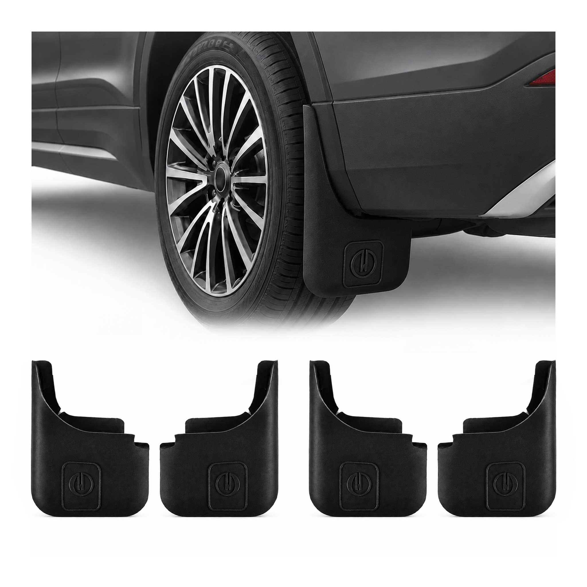 2007-2012 Mercedes GL Class X164 Mud Guards Splash Mud Flaps ABS Black 4Pcs