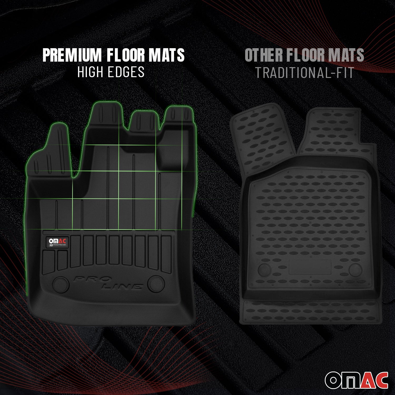 2021-2026 Hyundai Sonata 2020-2026 / Kia K5 Premium Floor Mats Liners Full Set All Weather Heavy Duty